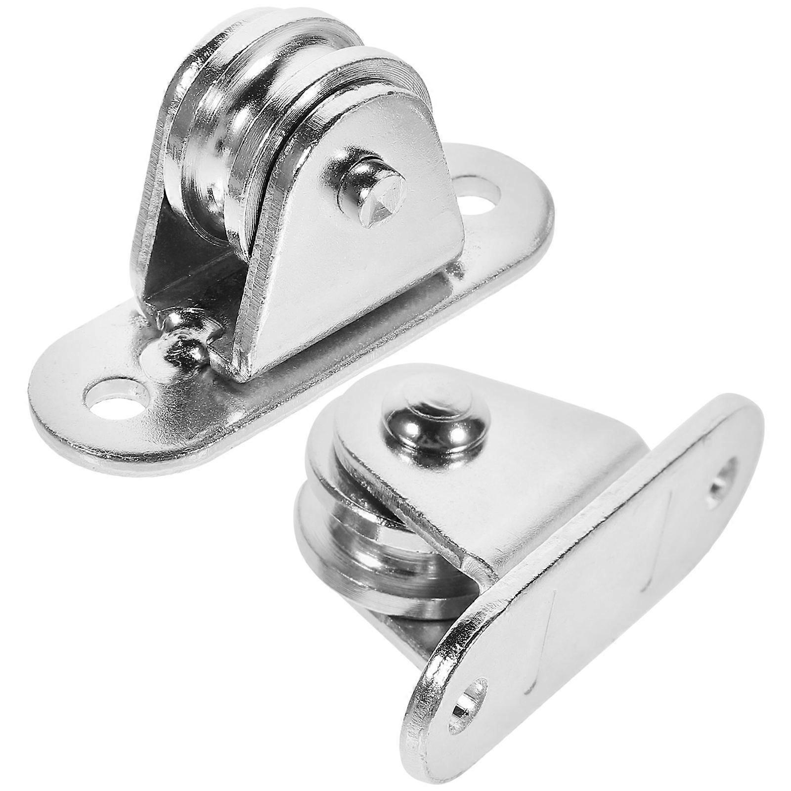 Ceiling Pulley 8 Pcs Nickel Plated Iron Blocks For Material Handling In DIY Kits And Greenhouse Projects 6.10X3.40X2.50CM Noise Reduction
