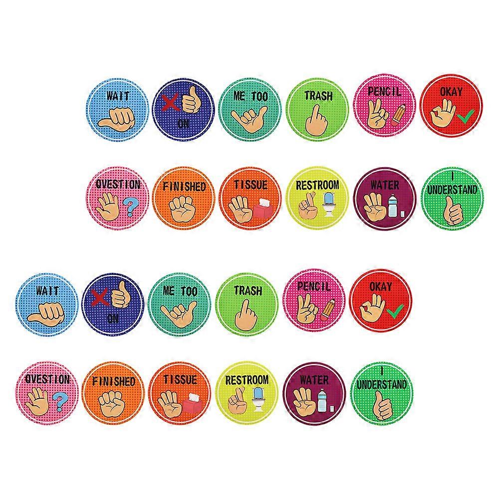 Hand Signal Posters For Classroom 120 Pcs Nonverbal Communication Tools For Teachers Students In Kindergarten Multi Color Visual Cue