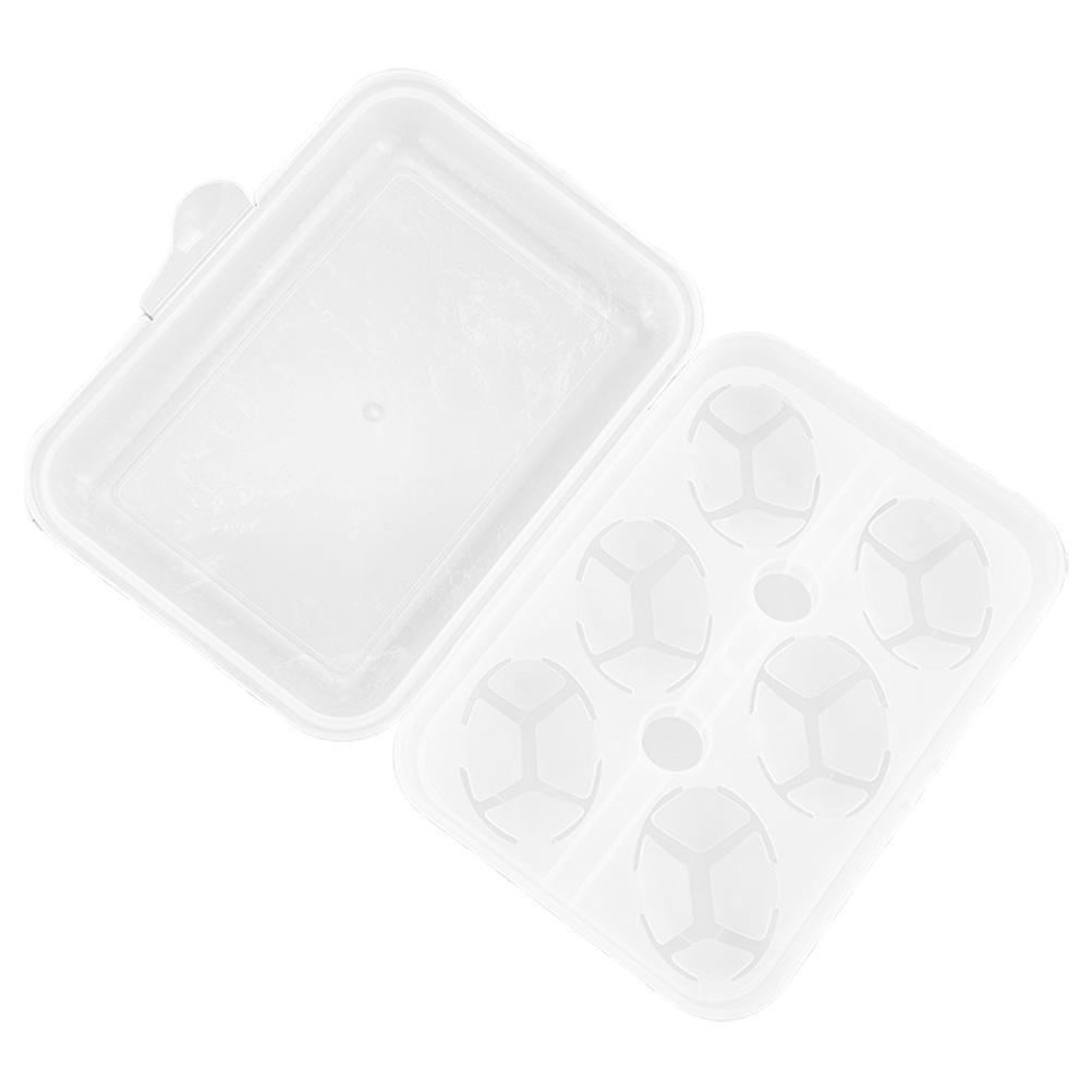 Portable Egg Holder Storage Egg Holder Box for 6 Eggs 4Pcs Clear Plastic Case