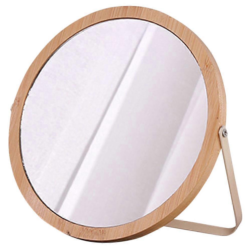 Wooden Table Mirror Folding Cosmetic Mirror with Stand 3Pcs Pack