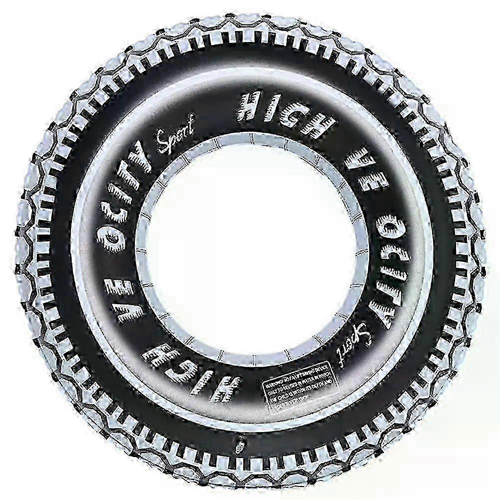 Durable Inflatable Swim Ring with Tire Pattern Design for Safe Pool Fun in British Gardens