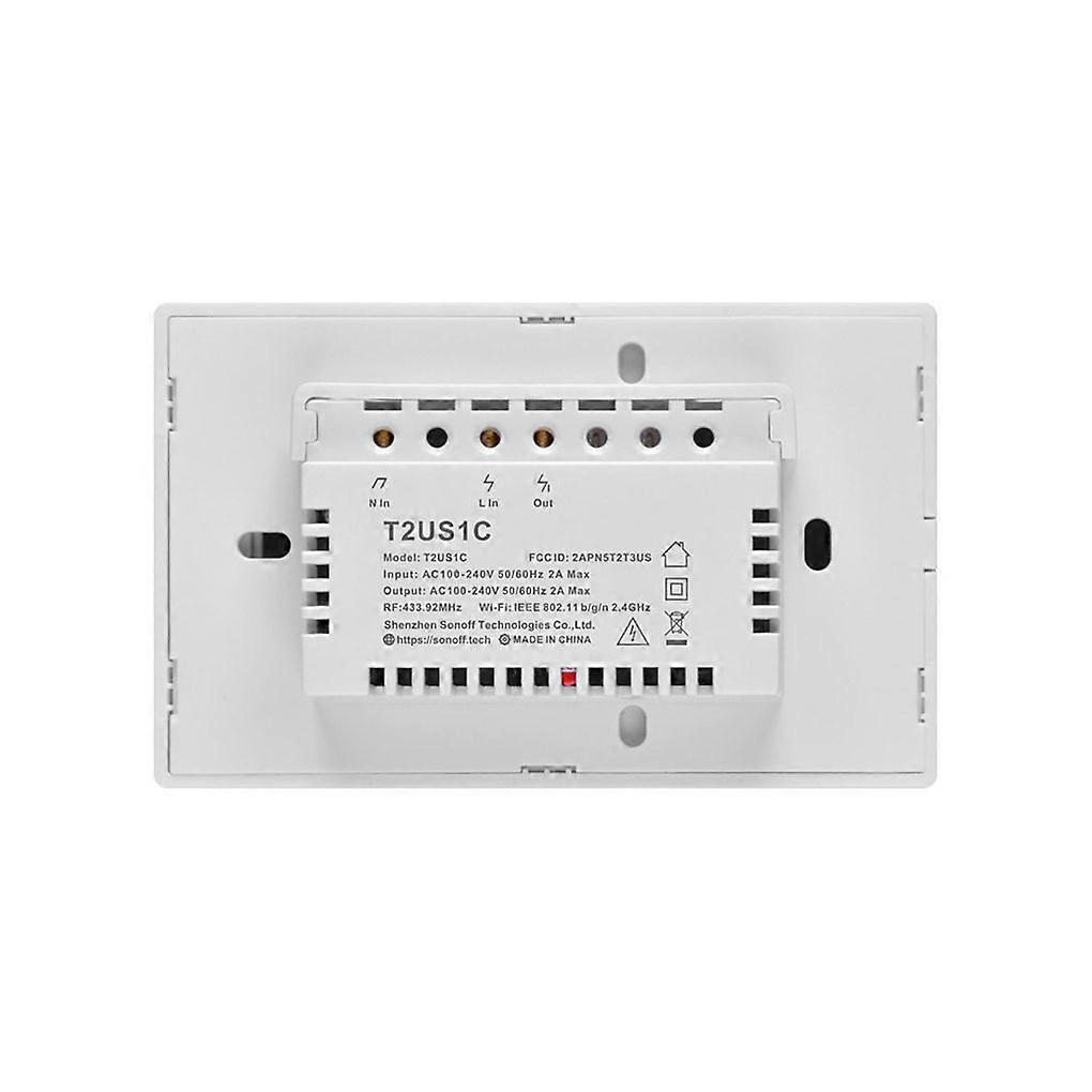 US Panel Switch Smart WiFi Touch Wall Light Switch PC Phone App Voice Remote Control Timer