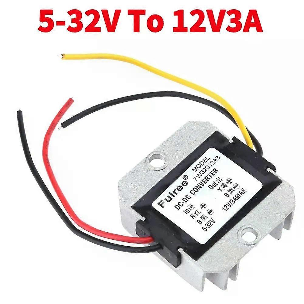 DC-DC Voltage Stabilizer 5-32V To 12V3A Voltage Regulator Intelligent Security Protection Automatic Boost Depressurization