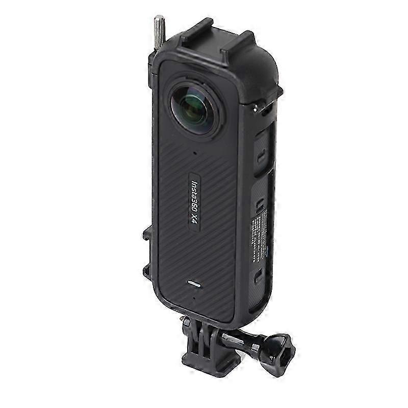 2025 For Insta360 X4 Cold Shoe ABS Plastic Protective Frame with Adapter Mount & Screw (Black)