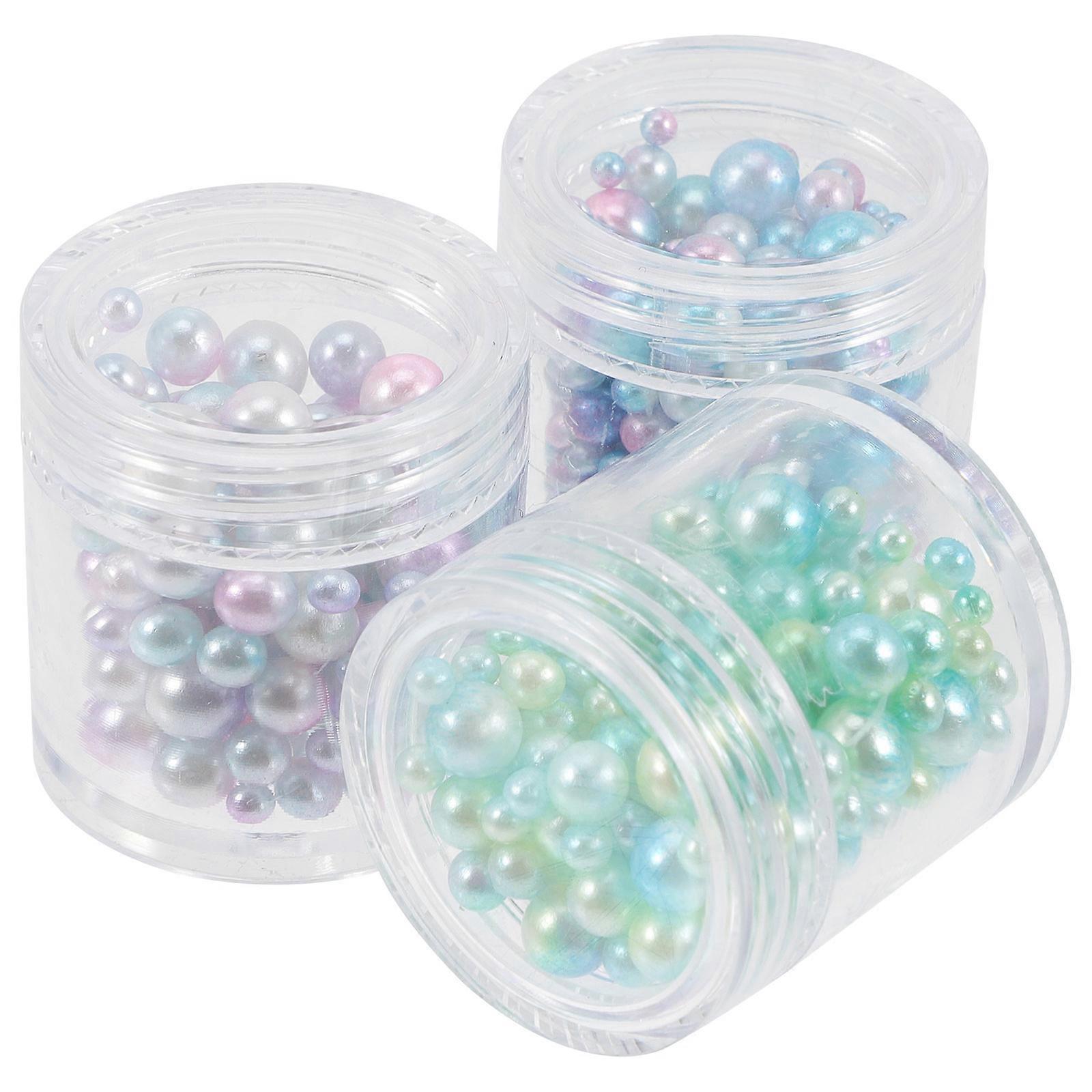 Floating Beads for Centerpieces Vase Ornament Plastic Assorted Color for Vase Filling 3 Sets