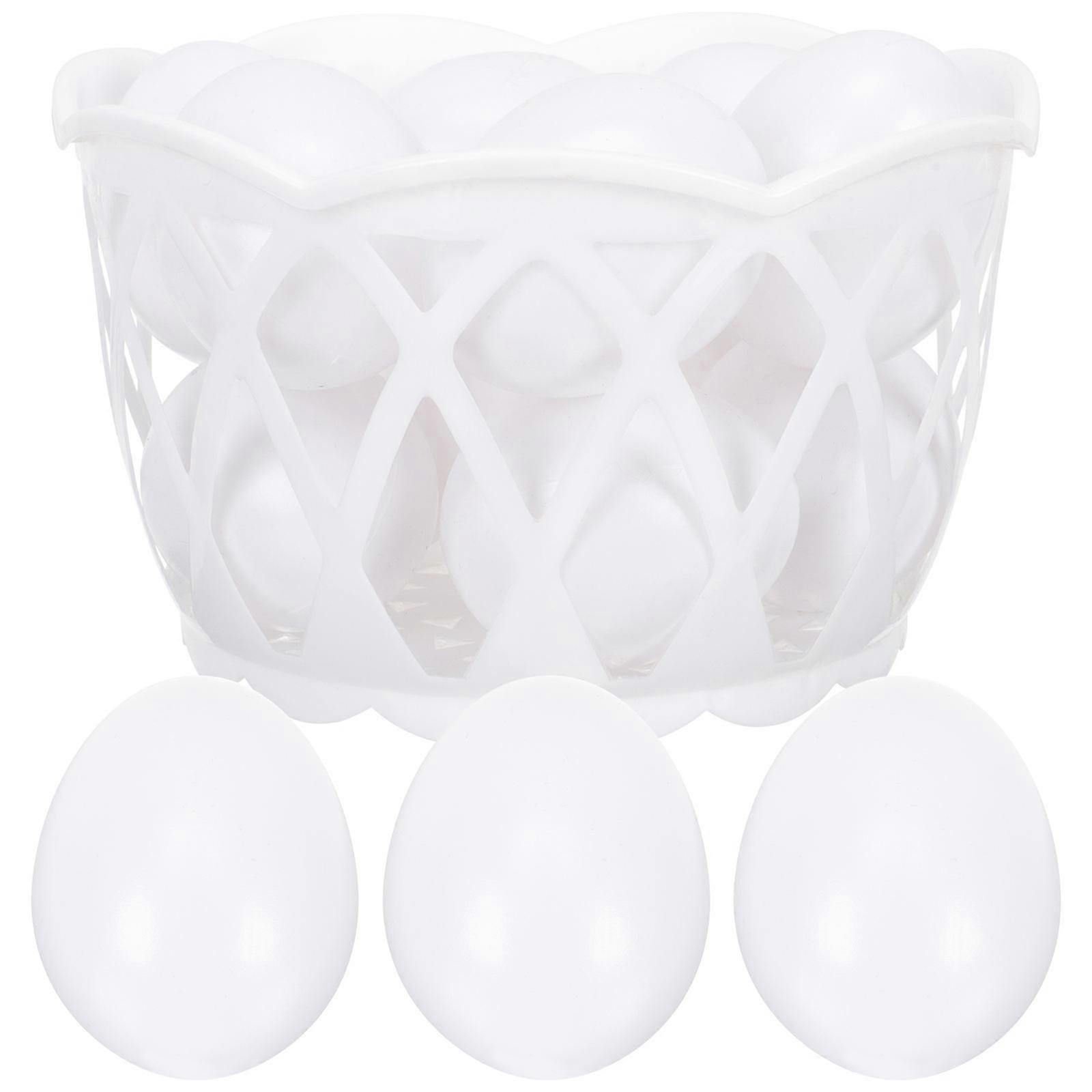 Plastic Eggs DIY Artificial Eggs for Easter 5Sets with Basket Included