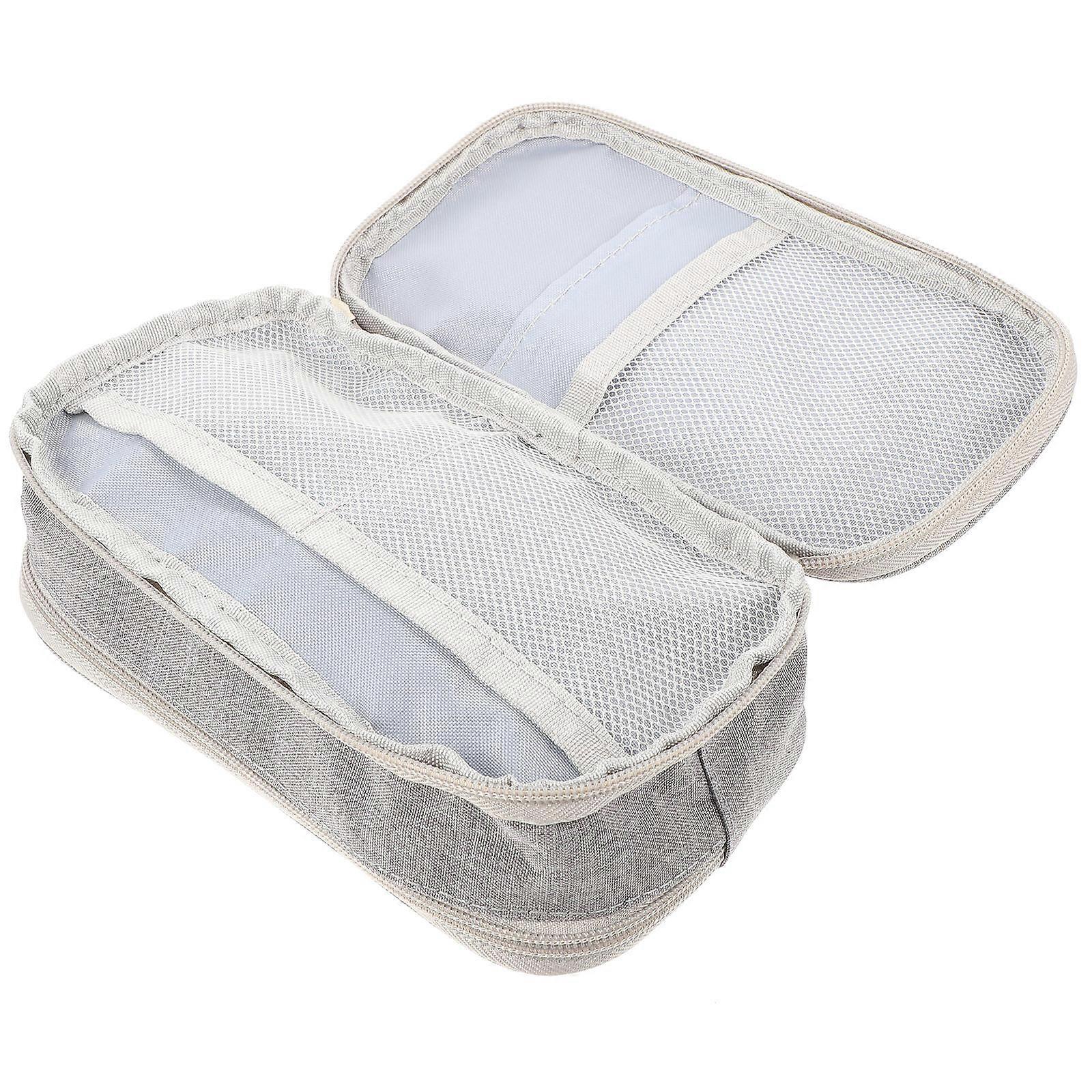 Portable Pencil Pouch Three-Layers Large Capacity Pencil Case 4Pcs