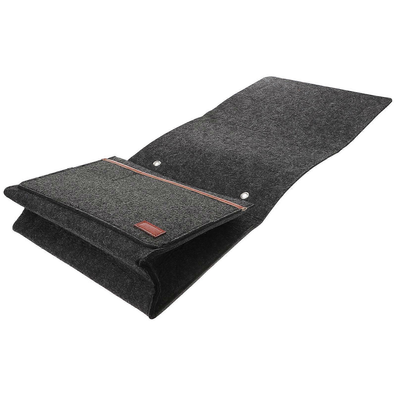 Bedside Storage Felt Hanging Bag for Storage Use 2Pcs Large Capacity Dark Grey