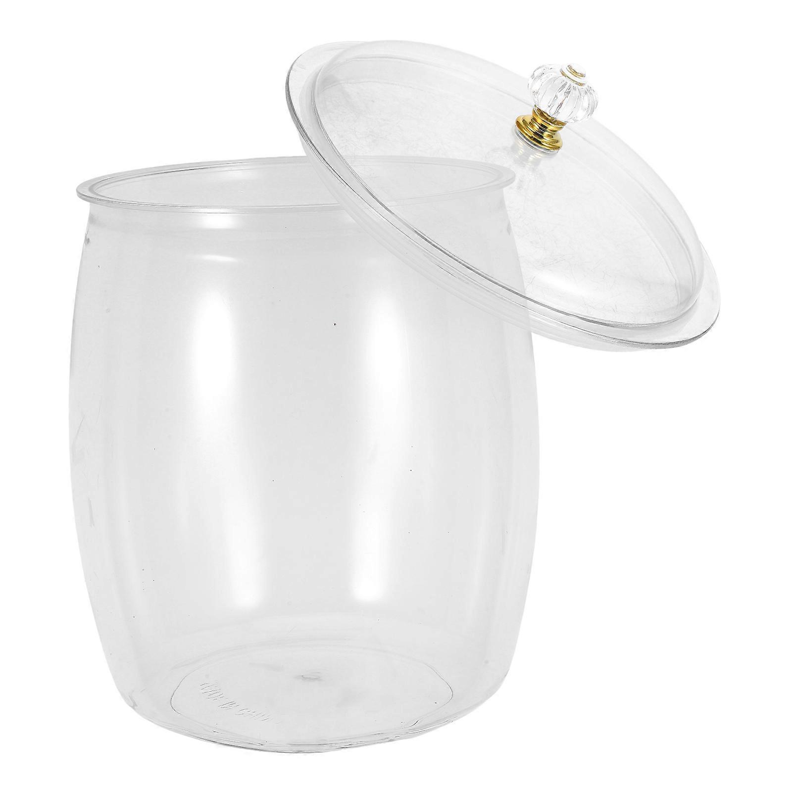 Food Airtight Jar 2Pcs Reusable Glass Sealed Container Ideal For Home Use Storage Transparent Decor Modern Style