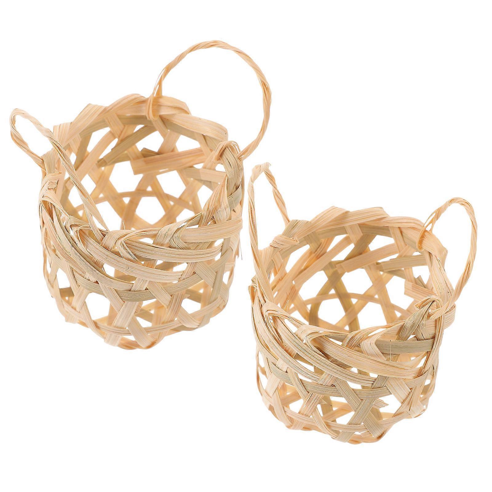 Bamboo Lampshades Rustic Woven Lamp Shade for Indoor Use 8Pcs