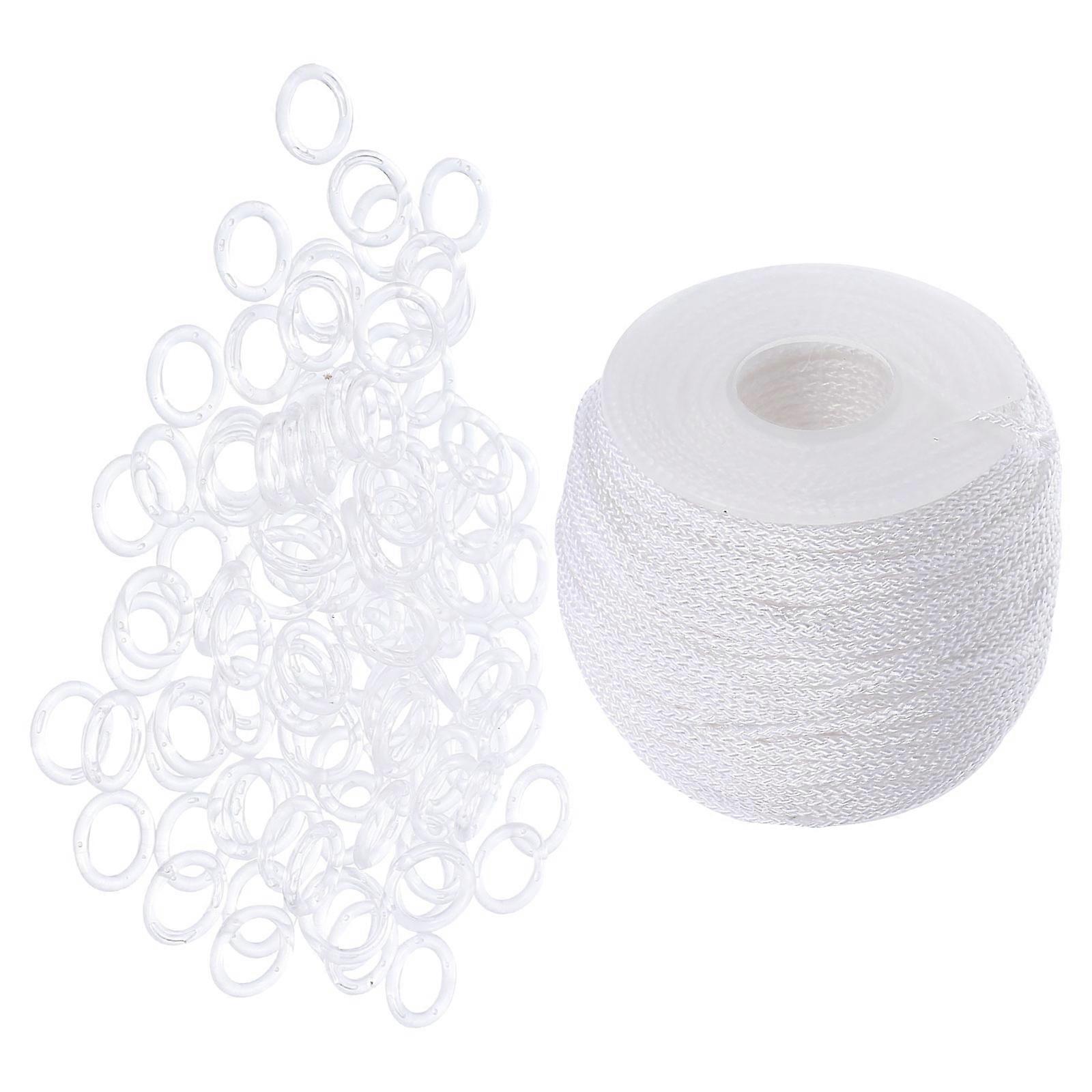 Home Decoration Roman Kits Including 4 Sets Of Curtain Rings With Simple Style And Cord Guides