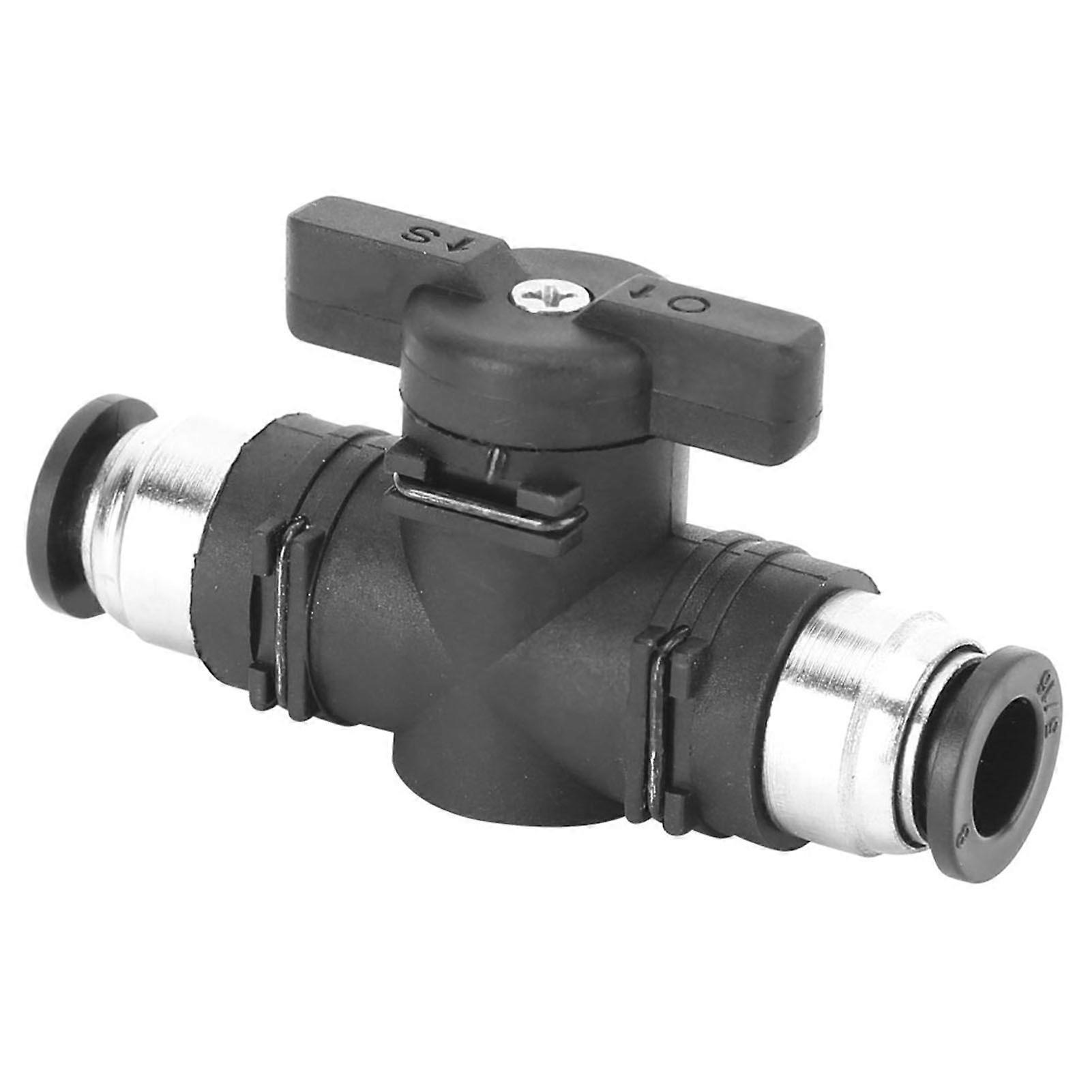 Black Pneumatic Connector Manual Regulating Valve Double Sided Quick Connecting Tool(BUC-08 )