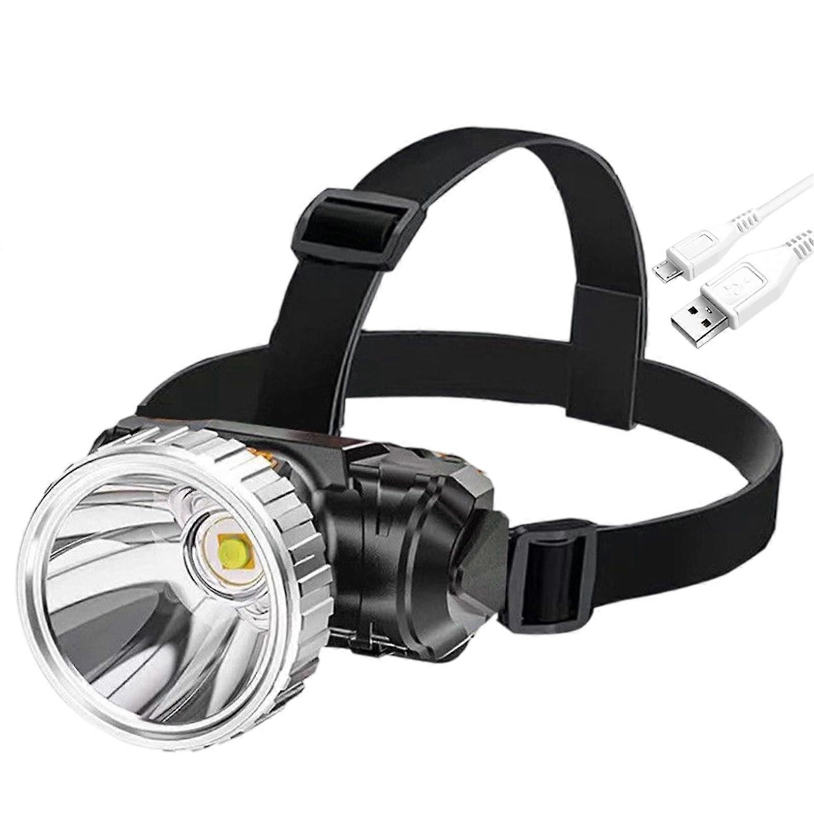 Headlamp Flashlight USB Rechargeable Head Torch, Adjustable Modes, LongLasting Battery, Outdoor Construction Light