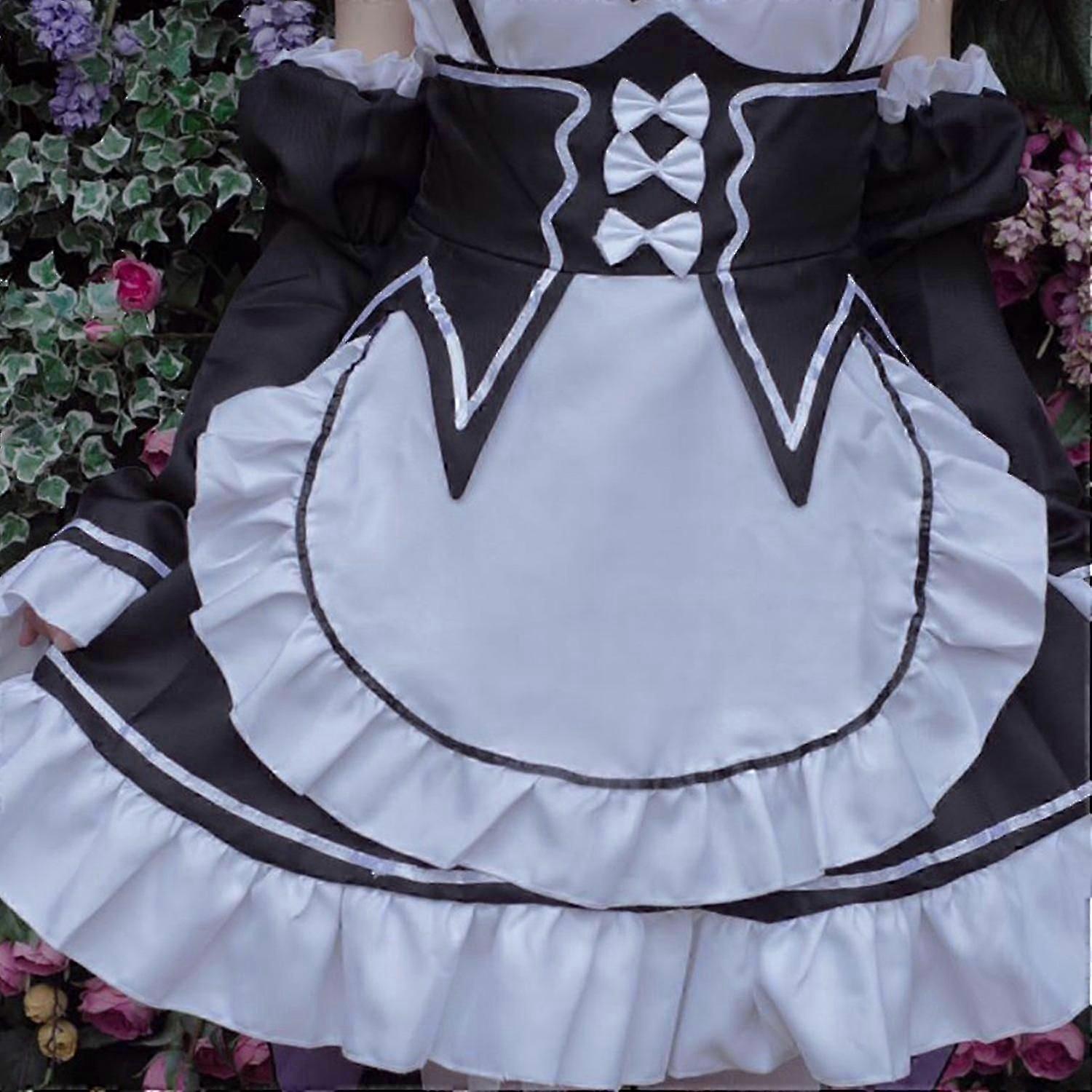 Re:Zero XXL Maid Dress Cosplay Set with Sleeves and Accessories