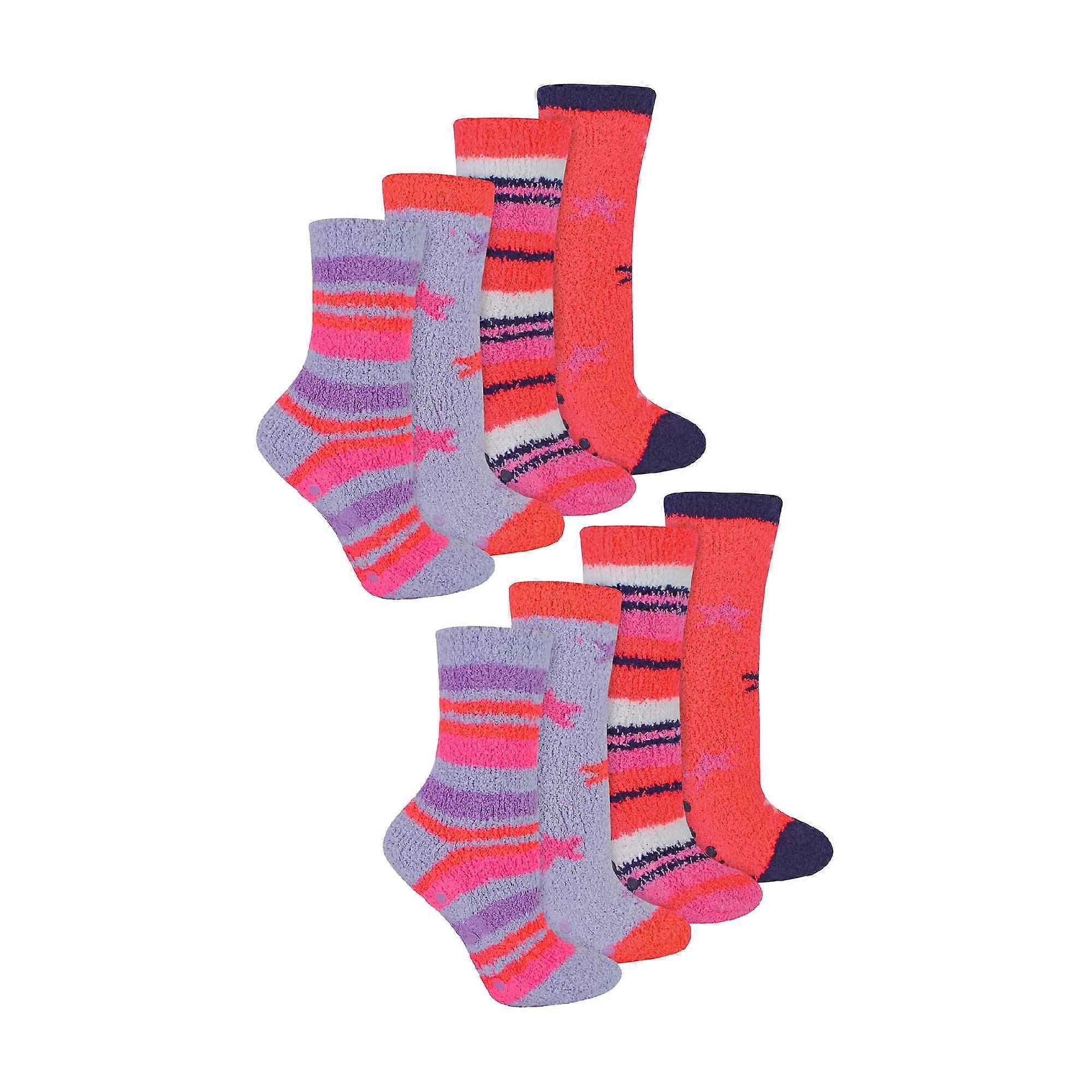 Sock Snob - 8 Pairs Girls Soft Fluffy Bed Socks