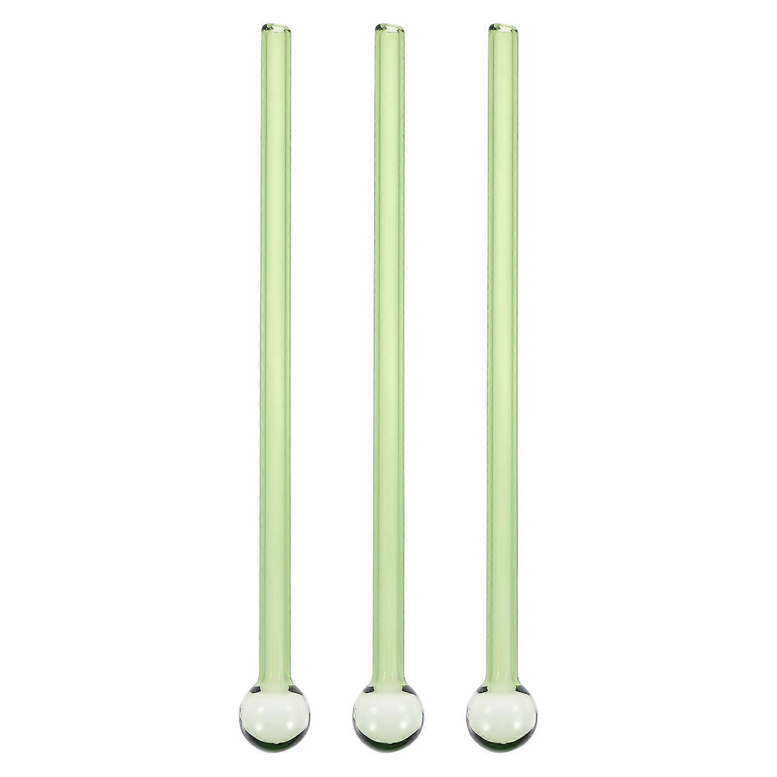 Decorative Head for Drinking 3Pcs Reusable Green Set