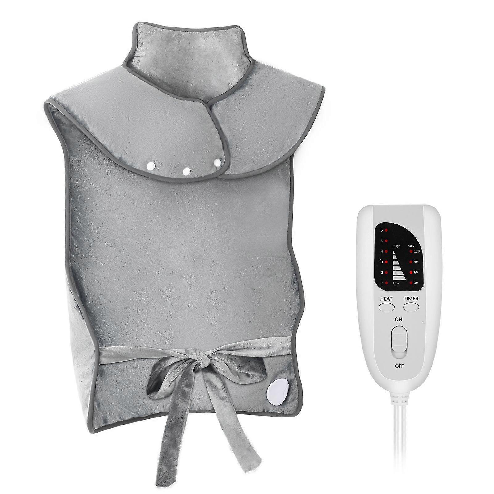 Heating pad for neck, shoulder and back pain relief, 6 temperature settings,