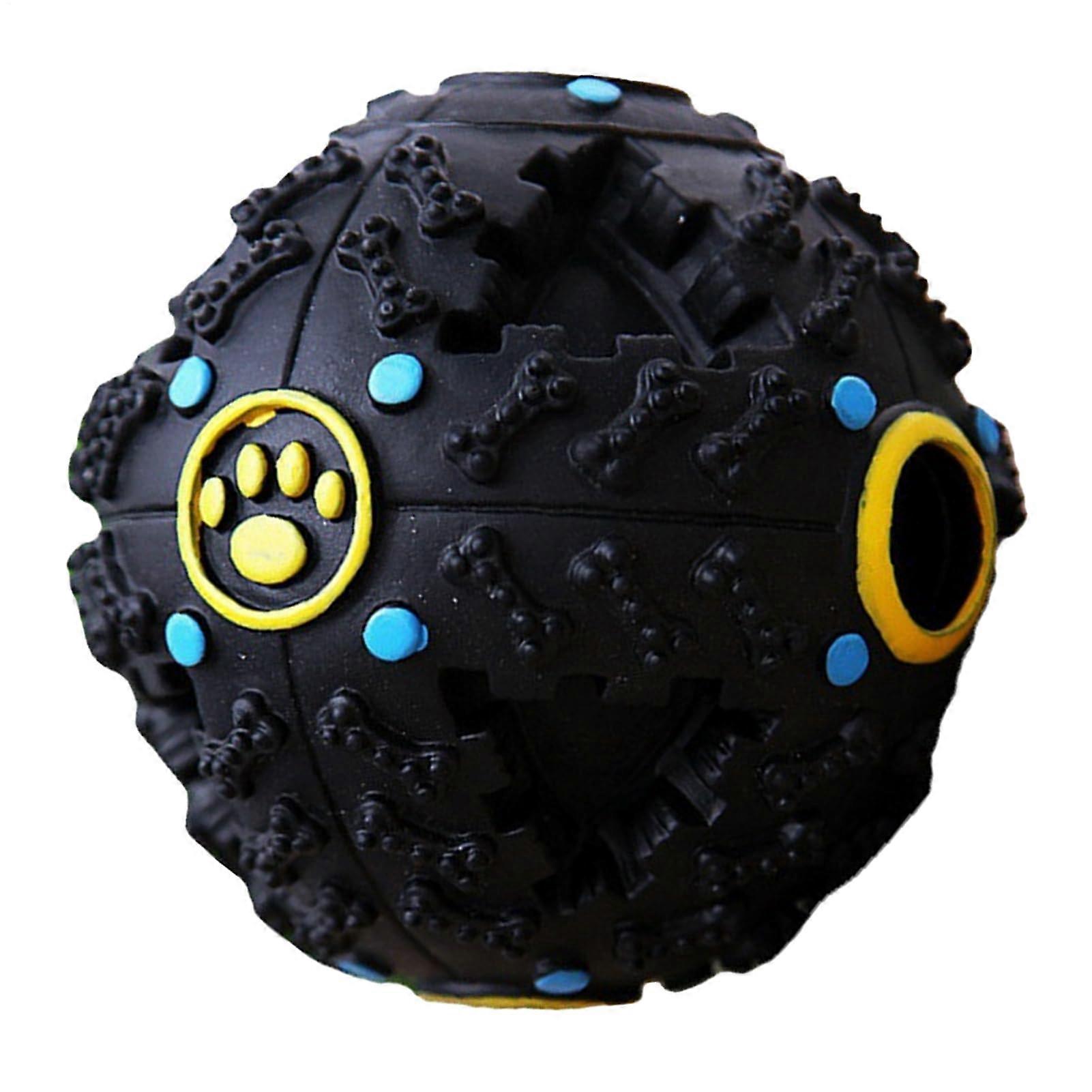 Laughing Dog Toy Ball Interactive Chew For Small Dogs Durable Inflatable Dispenser Compatible Black M