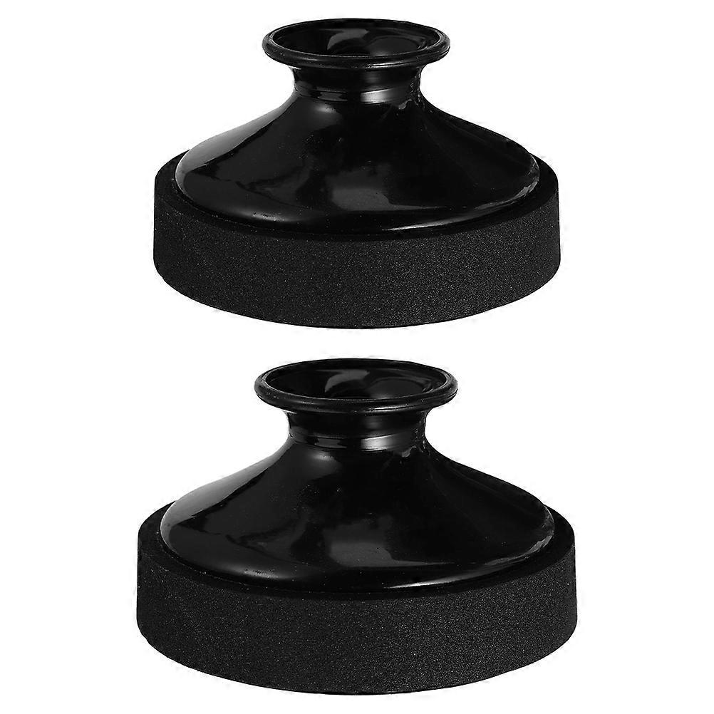 Alto Saxophone Mute Plastic Silencer for Practice 2Pcs Black Saxophone Accessory