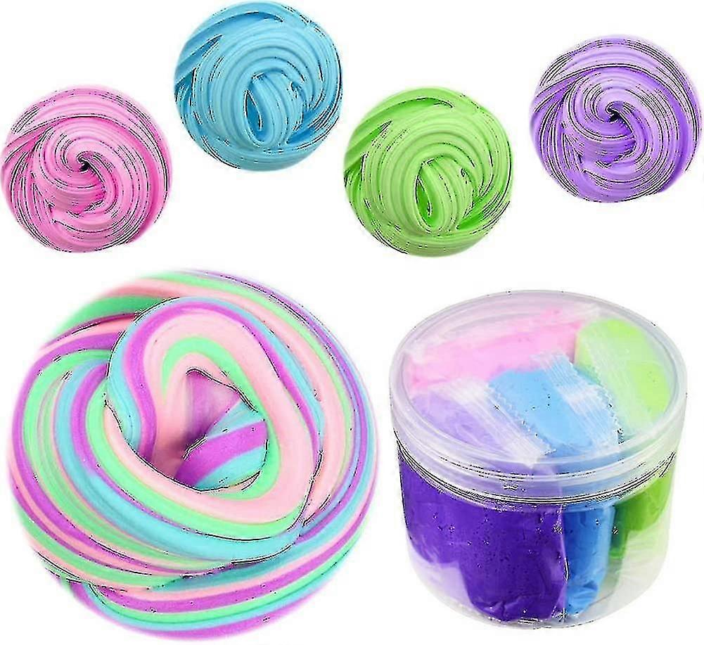 Sunrain Mixed Fluffy Floam Slime Stretchy, Soft Clay Toys Non-toxic For Children And Adults New