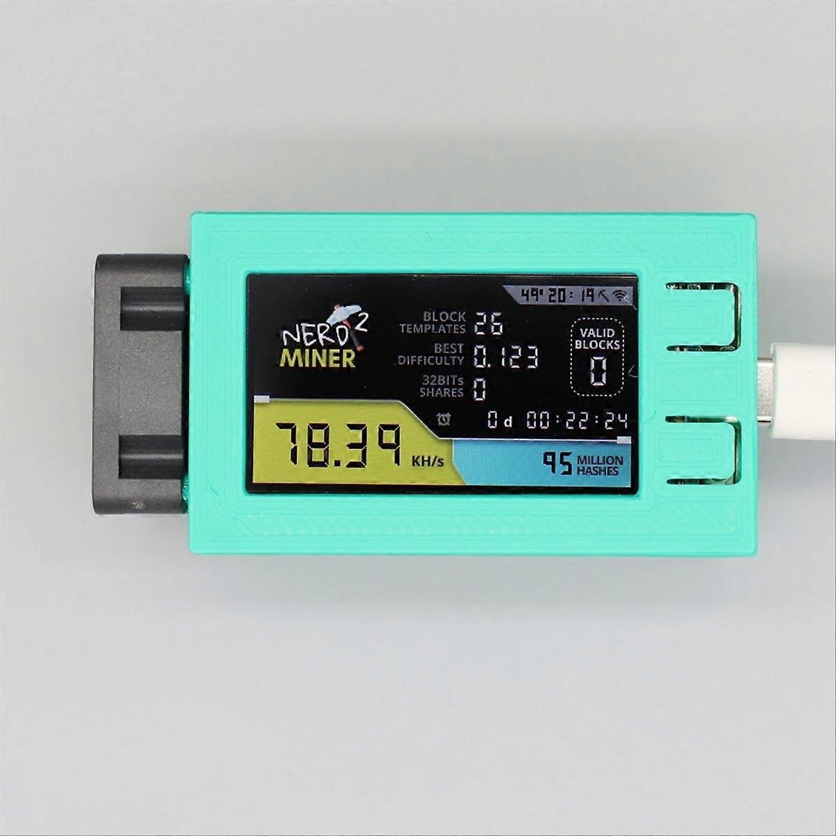 Nerdminer V2 Pro 78KH/S Mini Bitcoin Lotto Miner with Case Orange