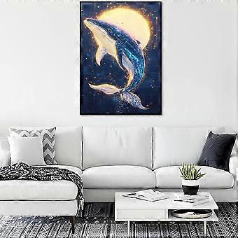 Jigsaw Puzzles for Teenagers Golden Whale for Adults,Family Educational Games Home Decoration Gift - PT 300