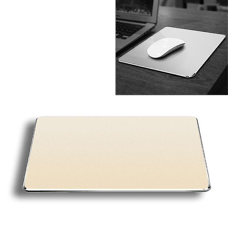Computer Accessory Sets Aluminum Alloy Double-sided Non-slip Mat Desk Mouse Pad Size : S Gold