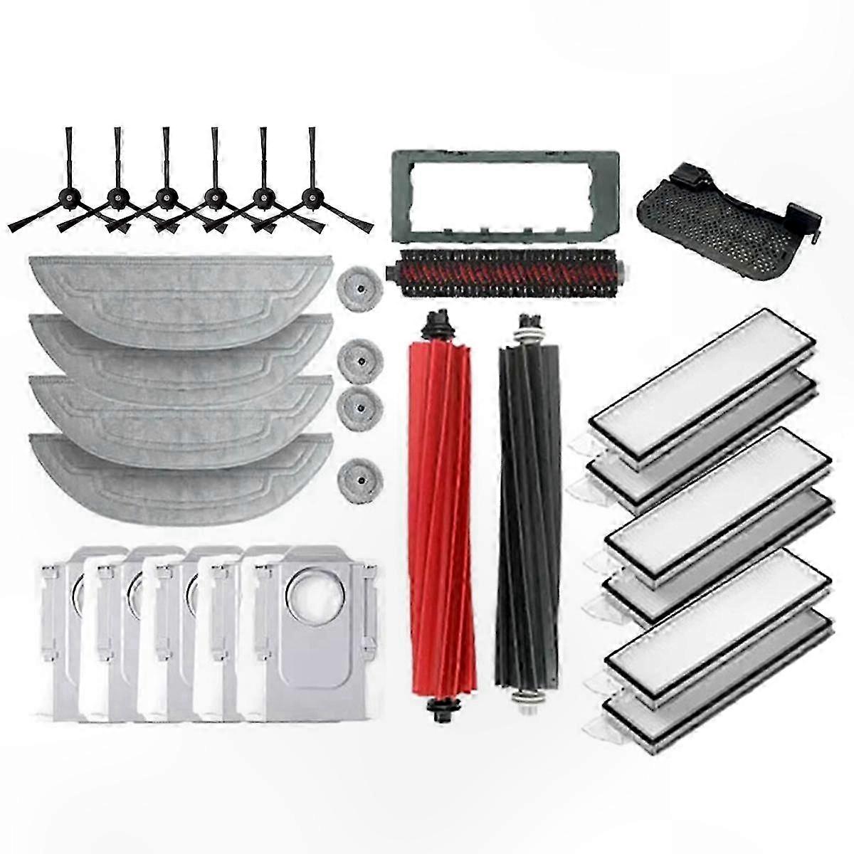 S8 MaxV Ultra Robot Vacuum Replacement Parts: Main Side Brushes, Mop Cloths, HEPA Filters, Dust Bag