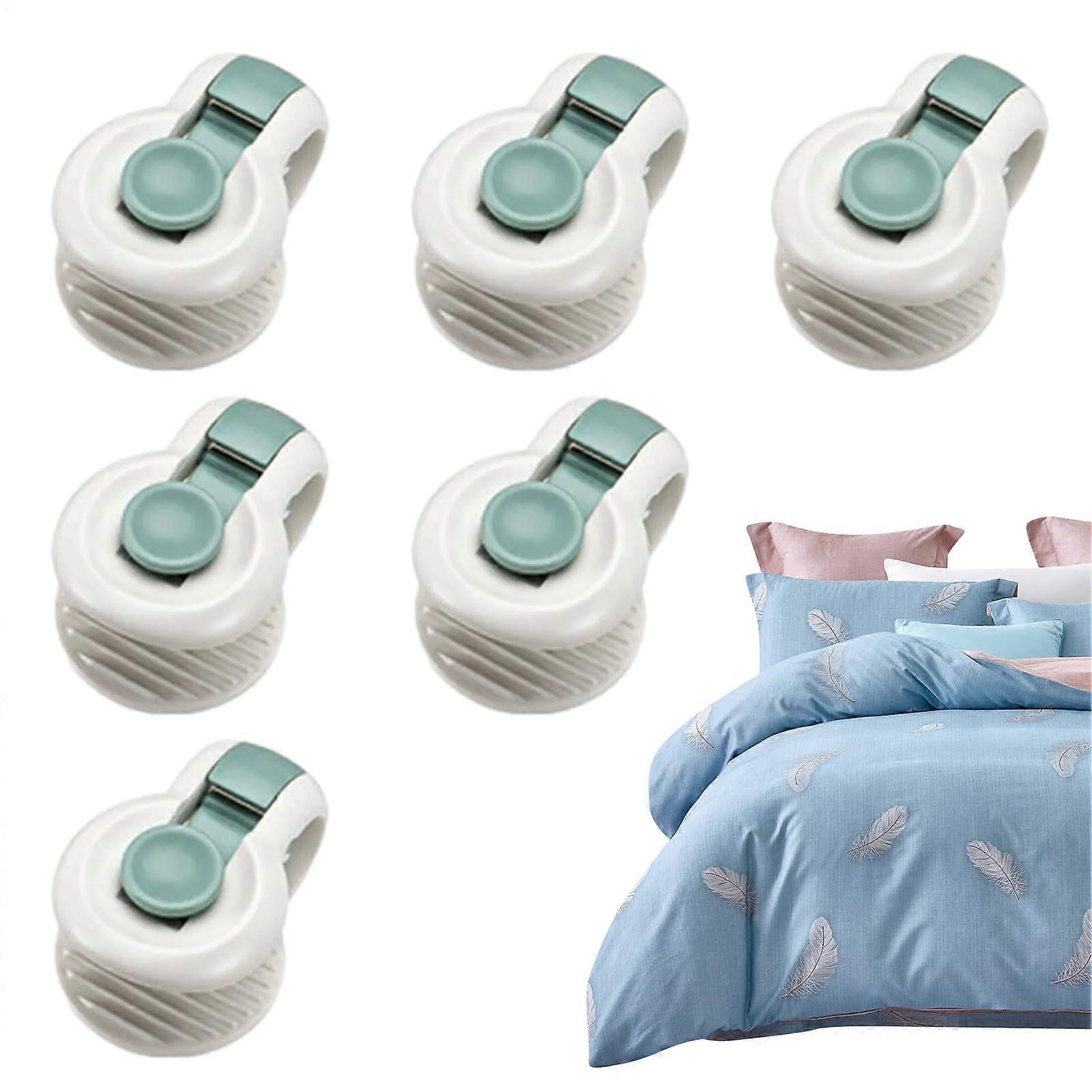 Duvet Cover Clips  6Pack Duvet Fasteners, Safe Locking Clips For Duvets And Comforters, Prevent Shifting