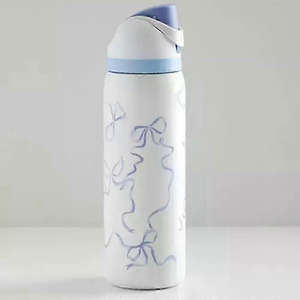 946 ml Owala Urban Outfitters exklusiv Tied and Ture FreeSip blå rosettflaska