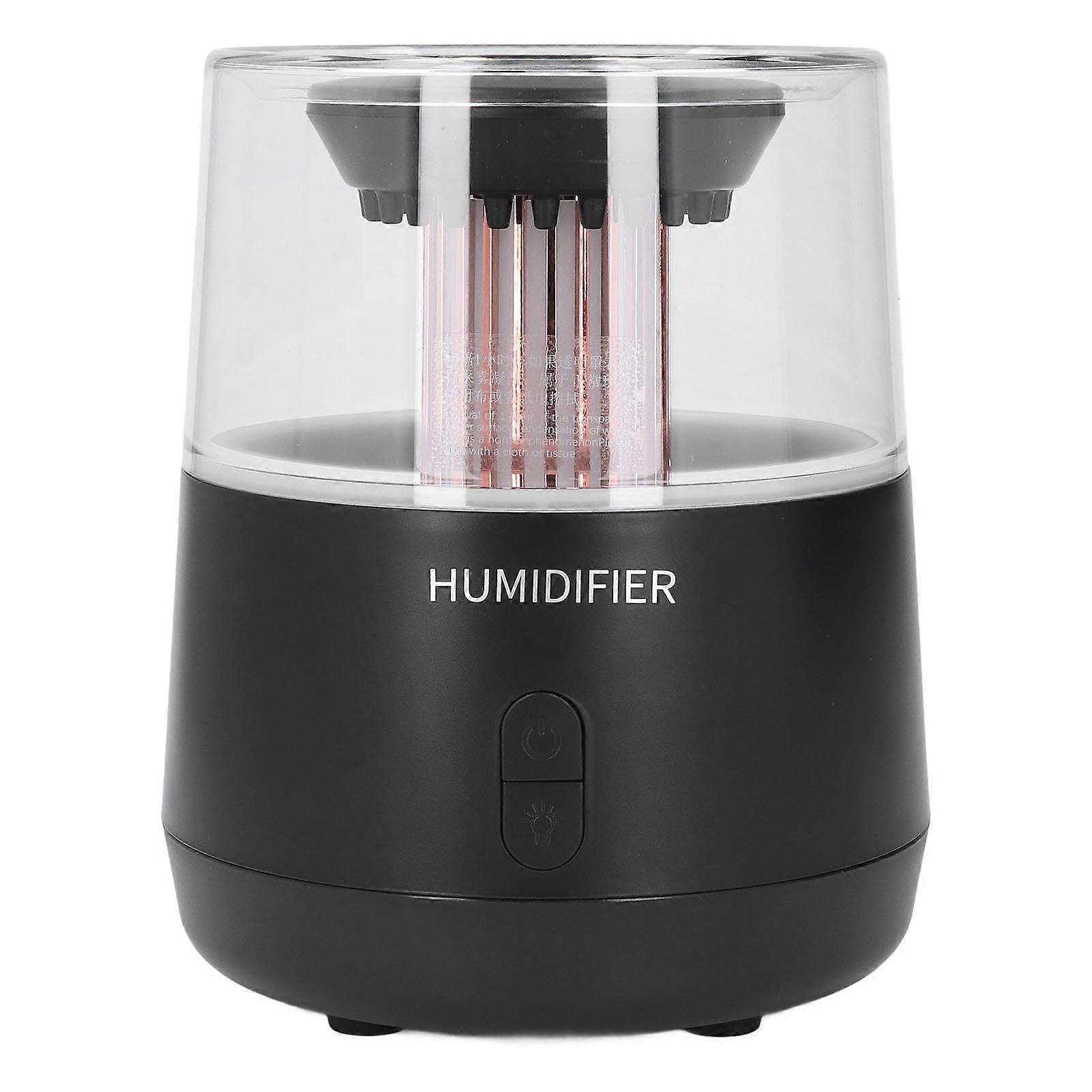 Raindrop Aromatherapy Diffuser 25dB 320ML Capacity Desktop Humidifier with Colorful Light Auto Shut Off for Home Bedroom Black 