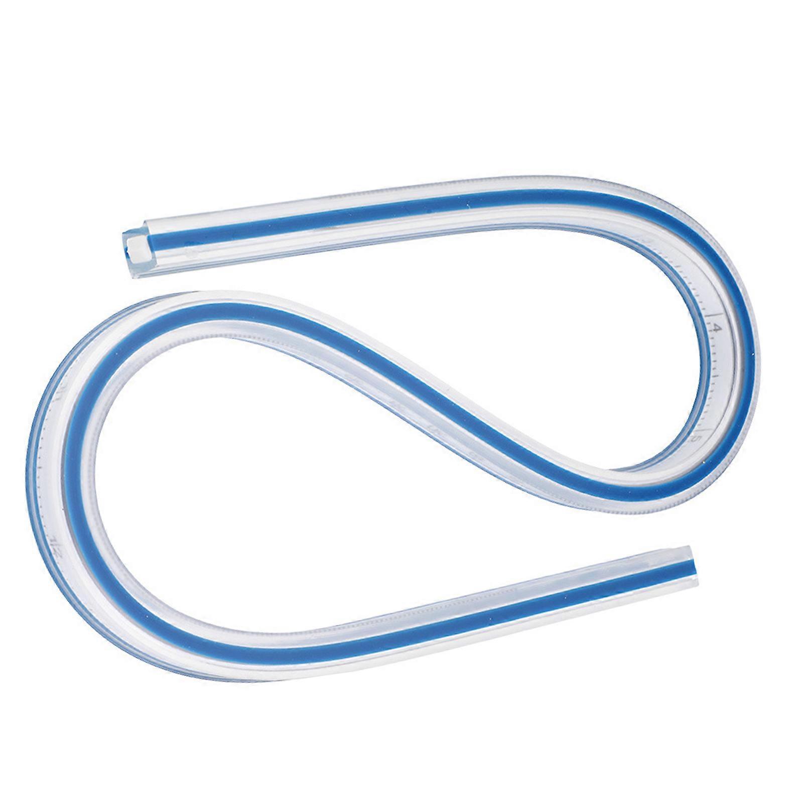 Flexible Drafting Ruler Bendable Drawing Ruler Double Side Scale Ruler For Architectural Drafting Sewing Drawing Tool  B