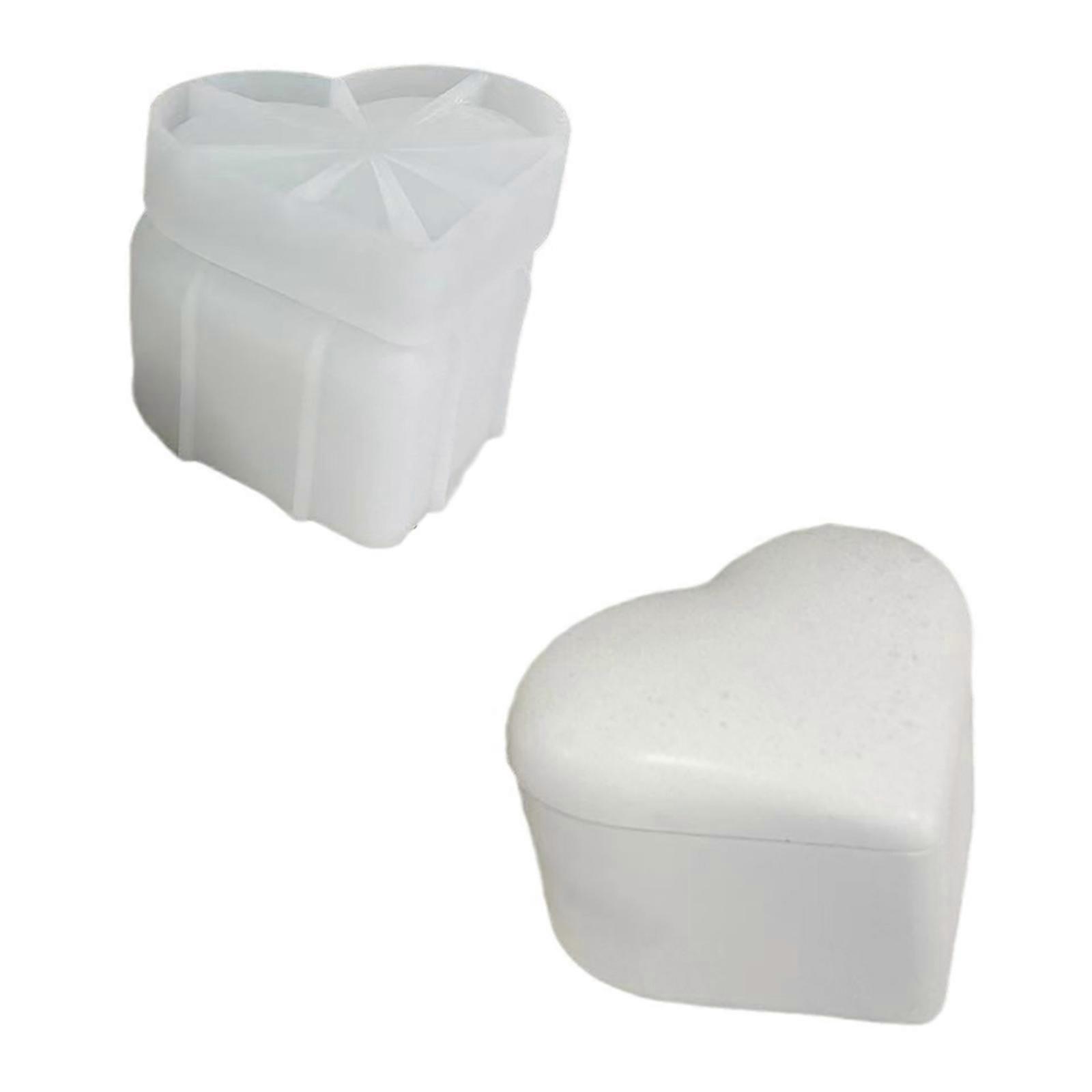 Silicone Mold for  Heart Storage Boxes Convenient and Practical Heart Container Silicone Mold Practical Case Mold Multicolor