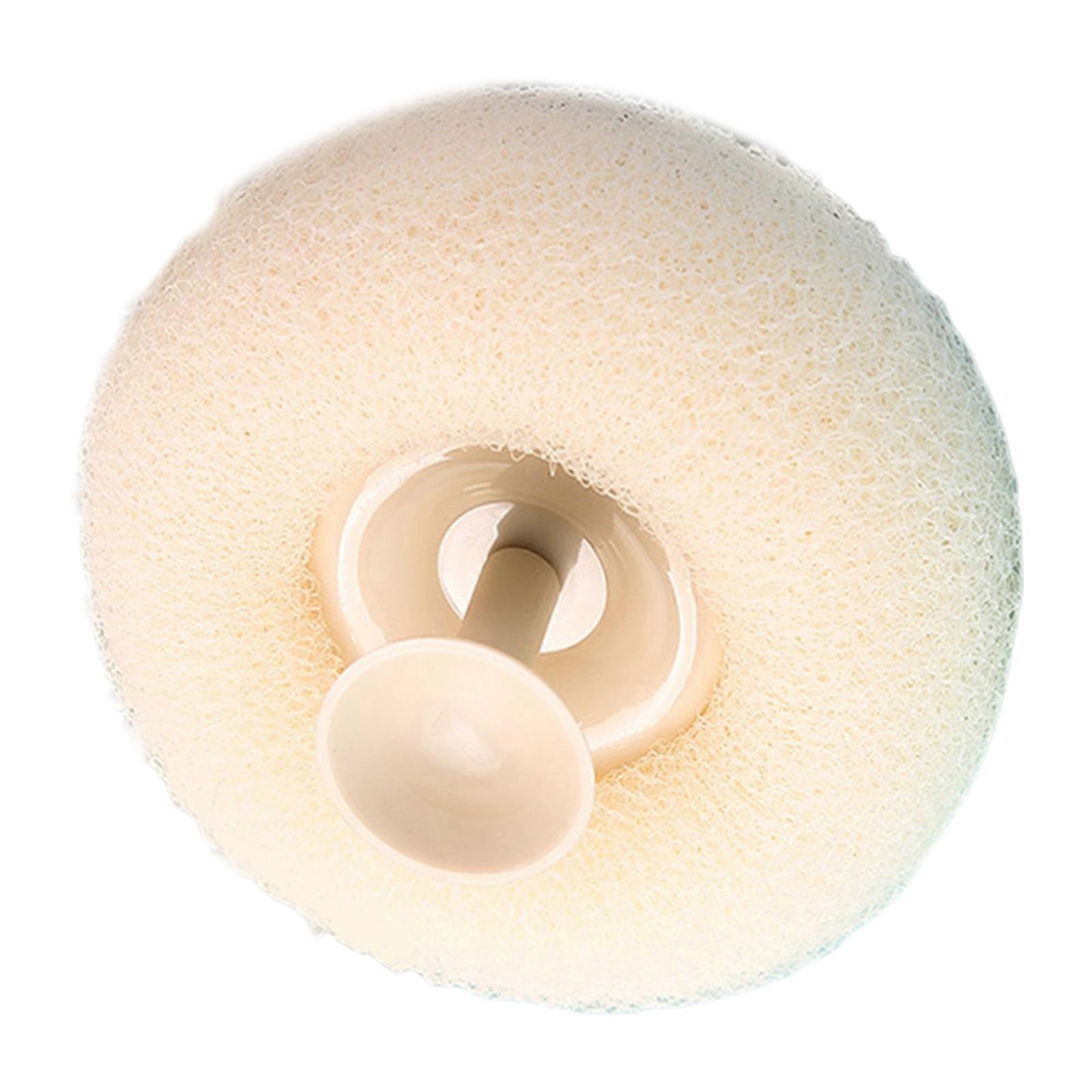 Éponge de bain à usage premium Mesh Pouf Brosse exfoliante douce et support mural Rangement Boule de douche exfoliante jaune