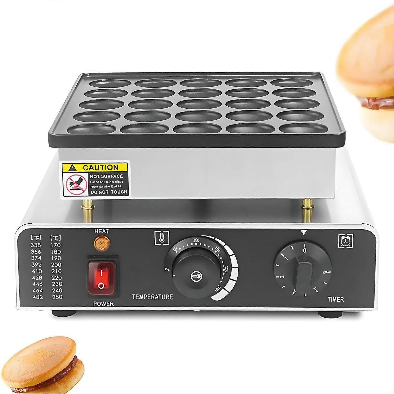 Electric Pancake Maker Waffle Maker 900W Stainless Steel, Adjustable 50300 C, 05 Min Timer, Fast HeatUp