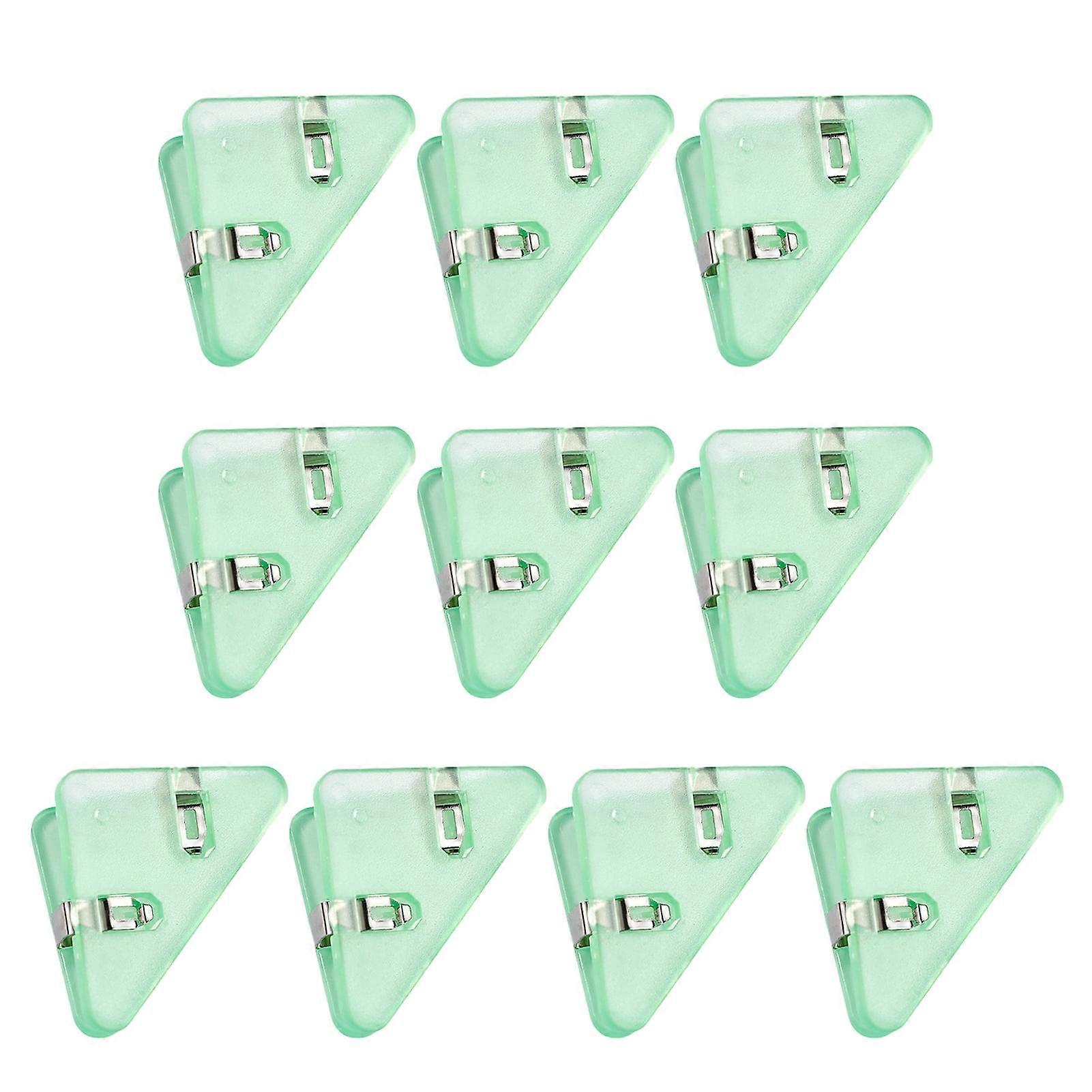 Hesroicy Multifunctional Transparent Triangle Clips - Reusable Desktop Binder Clips for Office