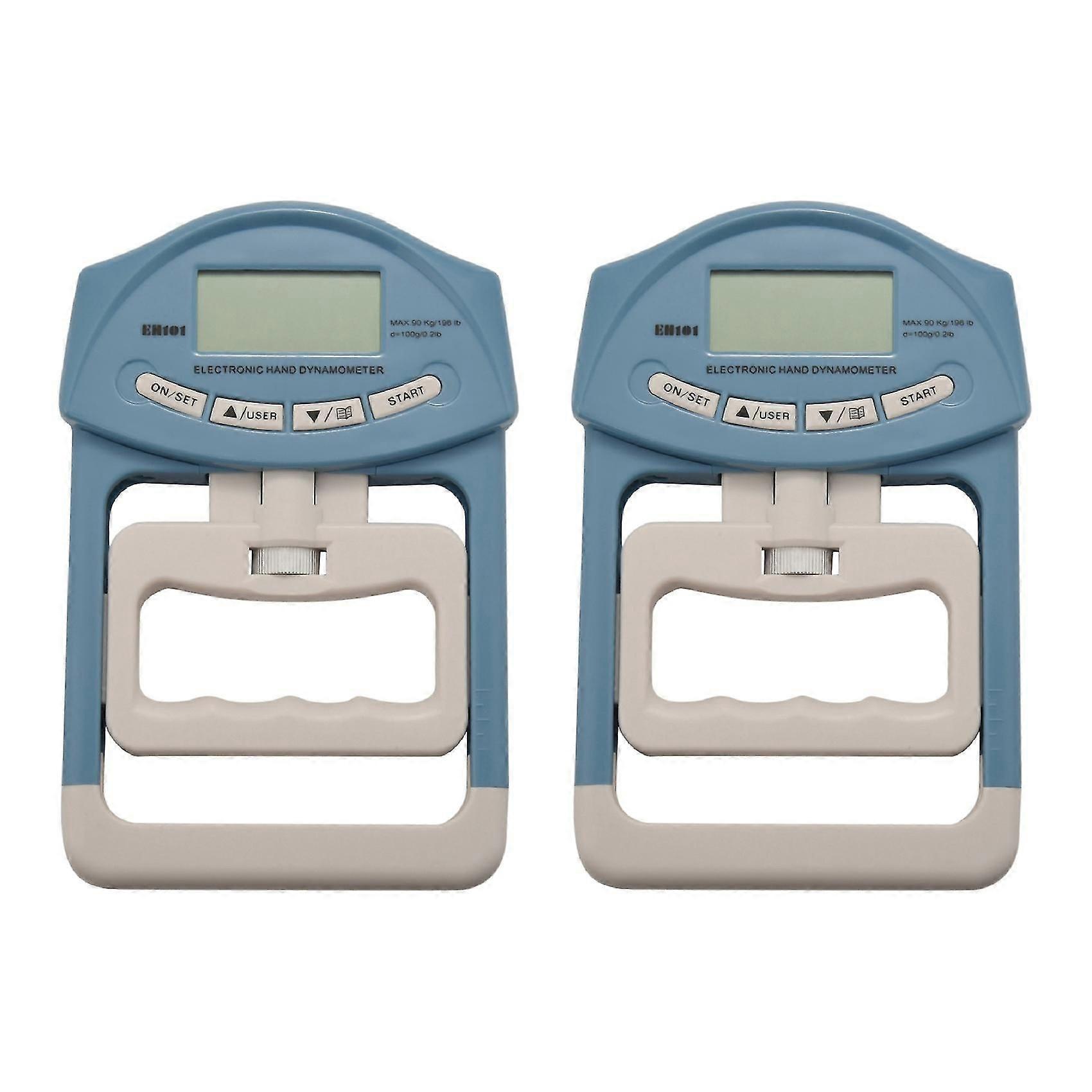 2x Digital Lcd Dynamometer Hand Grip Power Measurement Strength Meter Mucle 90kg/198ib