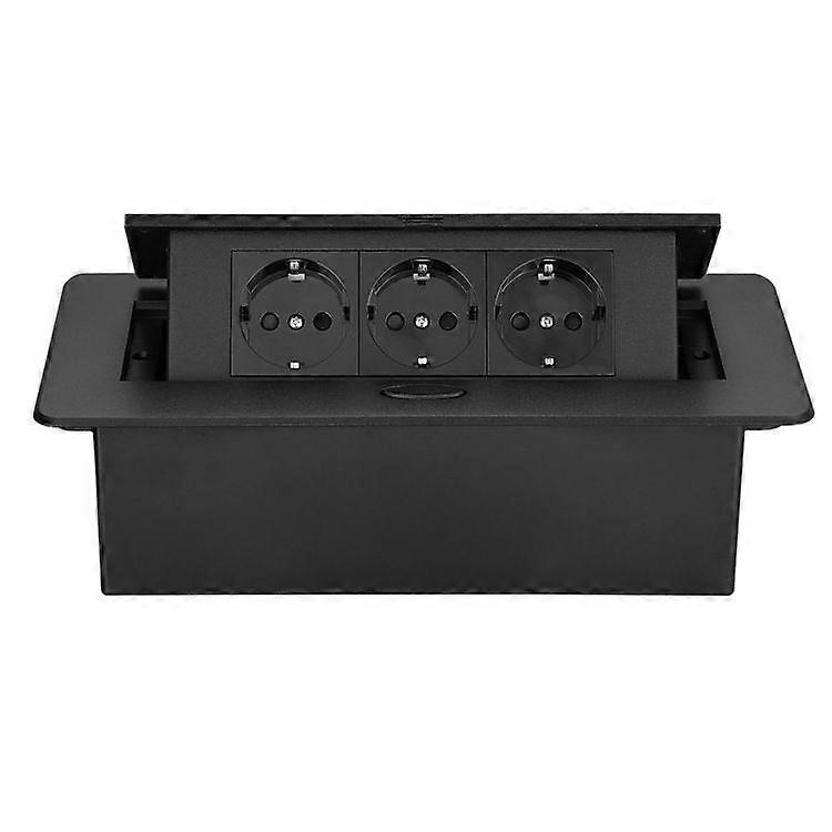 Retractable power strip for desk mounting, worktop power strip, wire not included (EU plug) LO-Ron