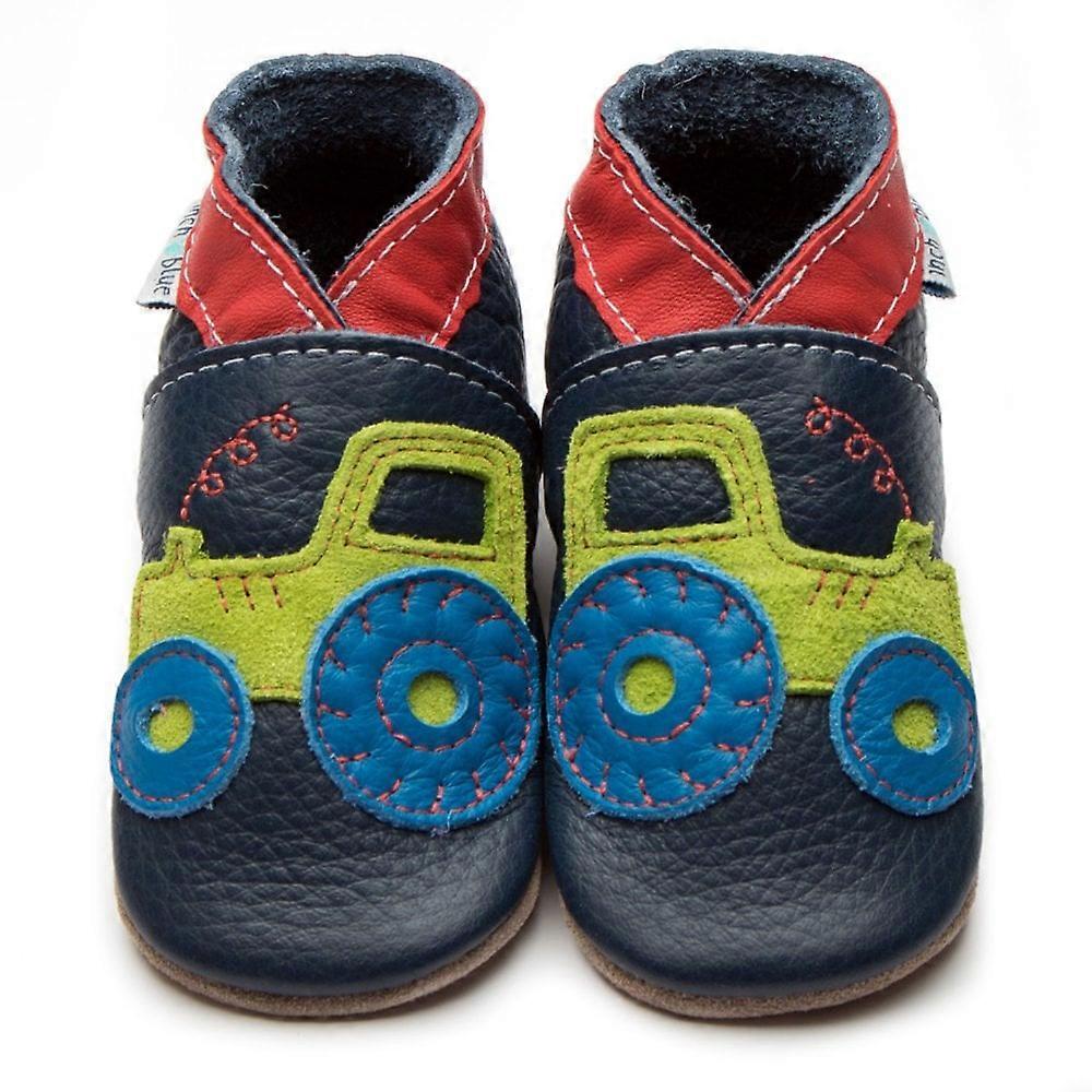 Kids Inch Blue Tractor Rubber Sole First Walker Shoe