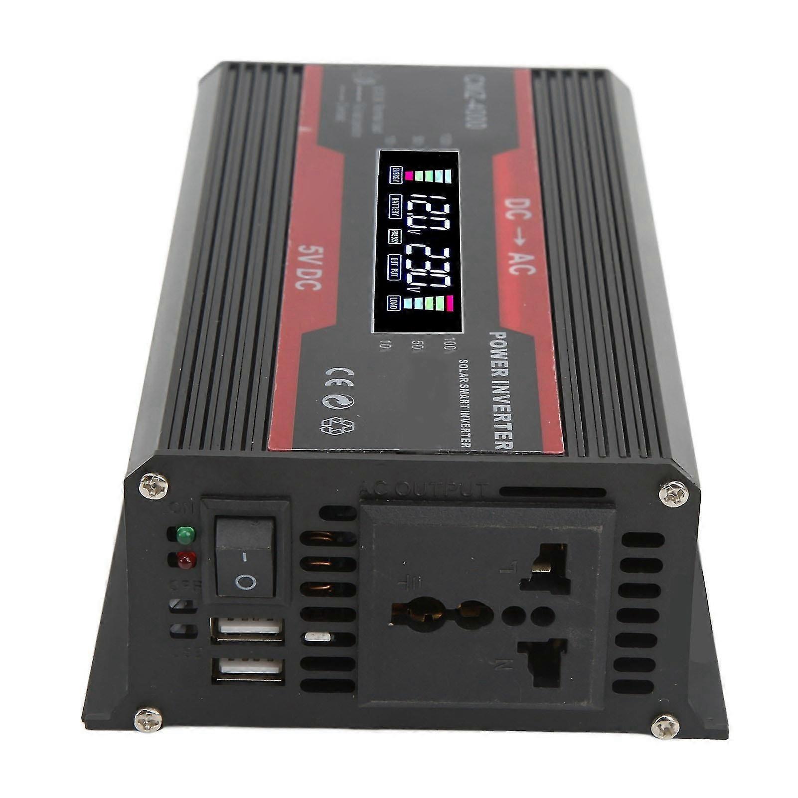 300W Modified Sine Wave Inverter Dual USB Ports 4.2A Fast Charging Car Power Inverter with Color Digital Display 12V to 230V