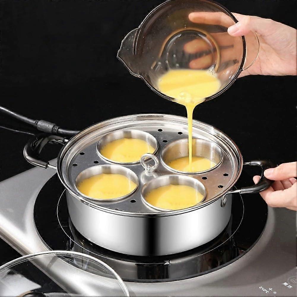 Stainless Steel Egg Steamer Mini Cake Steamer Thickened Multifunctional Kitchen Tool For Steaming Various Items Silver
