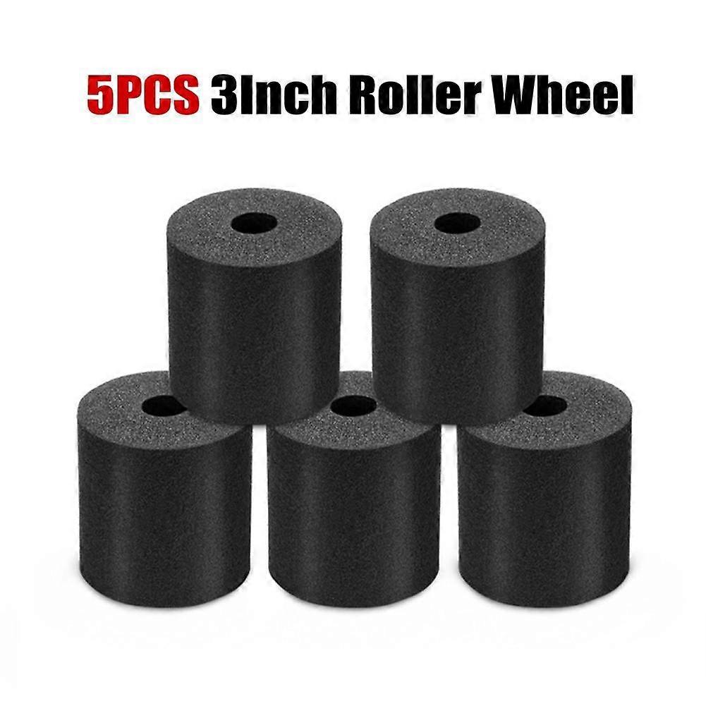 3 Inch/6 Inch Spare Roller Wheel 5pcs Black Sturdy