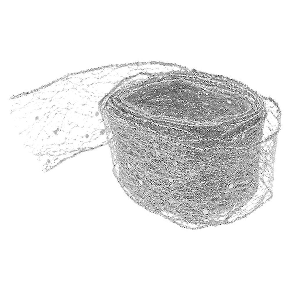 Craft Ribbon with Glitter Mesh for Holiday and Present Wrapping 1 Roll