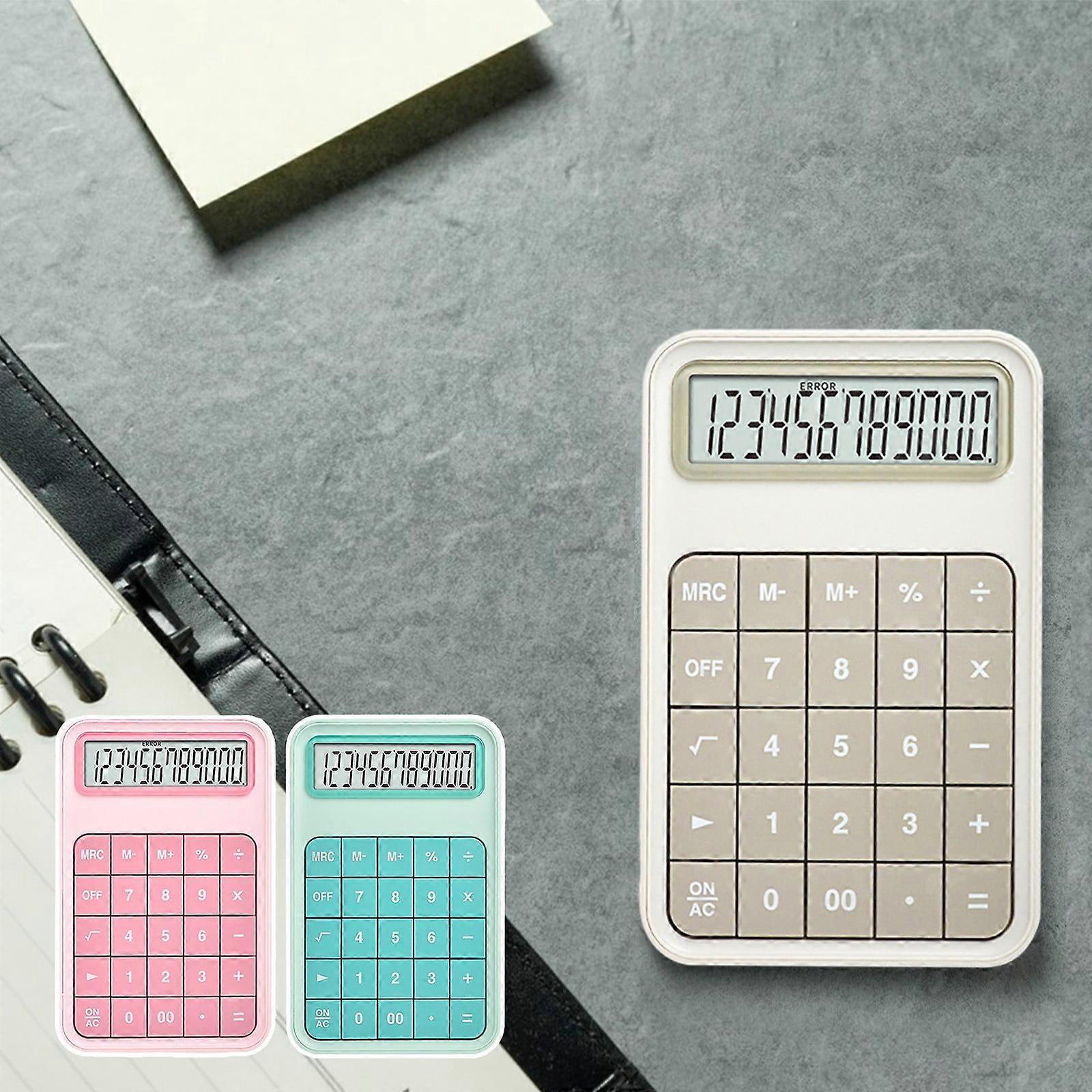 Viflosae Desktop Calculator, 12-digit Ultra-thin Display, Clear & Easy to Read, Compatible with Office, Student, Business - Electronics Gift