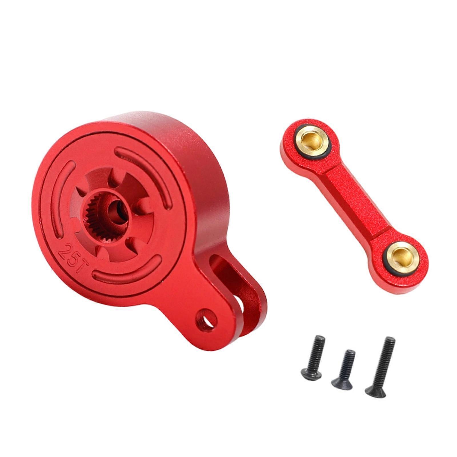 Universal Metal 23T/25T Servo Saver for 1/10 4WD Remote Car Shock Absorption Design and Effortless Assembly  Red