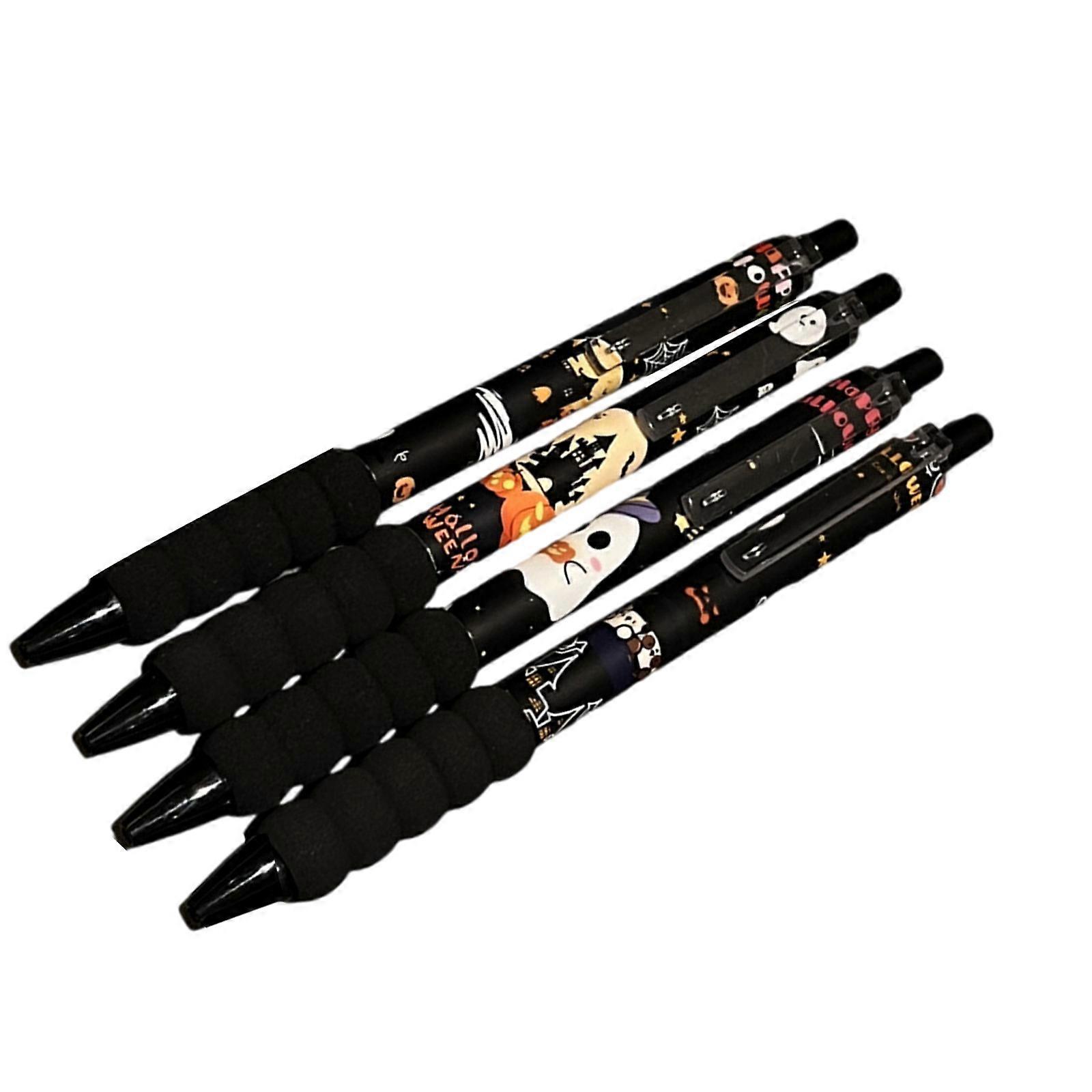 Halloween Innovation Pen Set of 4 Green Writing Equipment with Gentle Hold Drum Multicolor