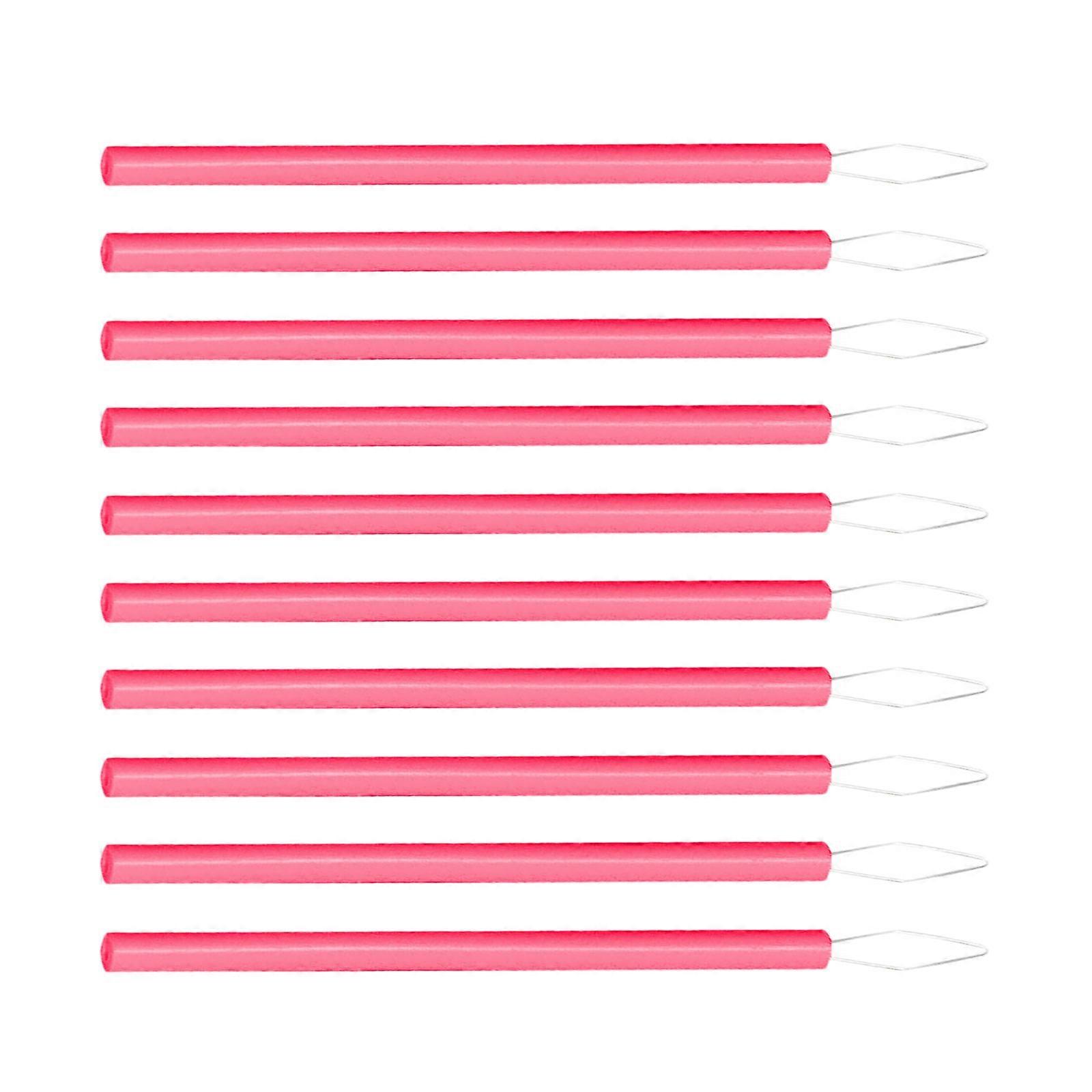100Pieces Sewing Accessory Plastic Threader Tool Ergonomic Designs Threading Guide for Handicrafts Easy Threading Tool  rose red