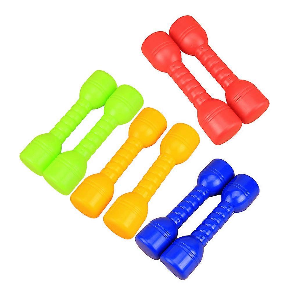 Kids Dumbbell Fitness Training Children Home Use Assorted Color Rectangular Shape 8Pcs