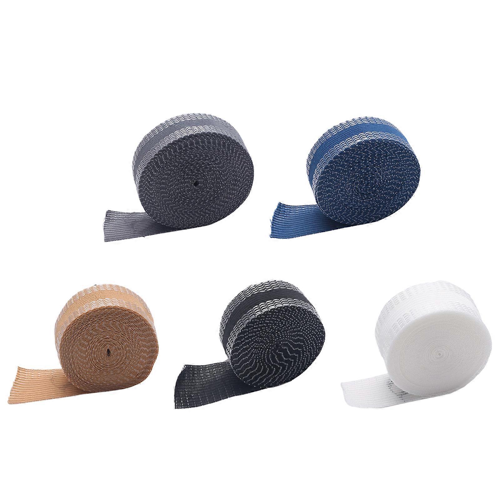5Rolls Adhesive Fabric Tape Webbing Tape Iron On Hemming Tape Invisible Mending Tape 25mm for Pants Length Adjustment Multicolor