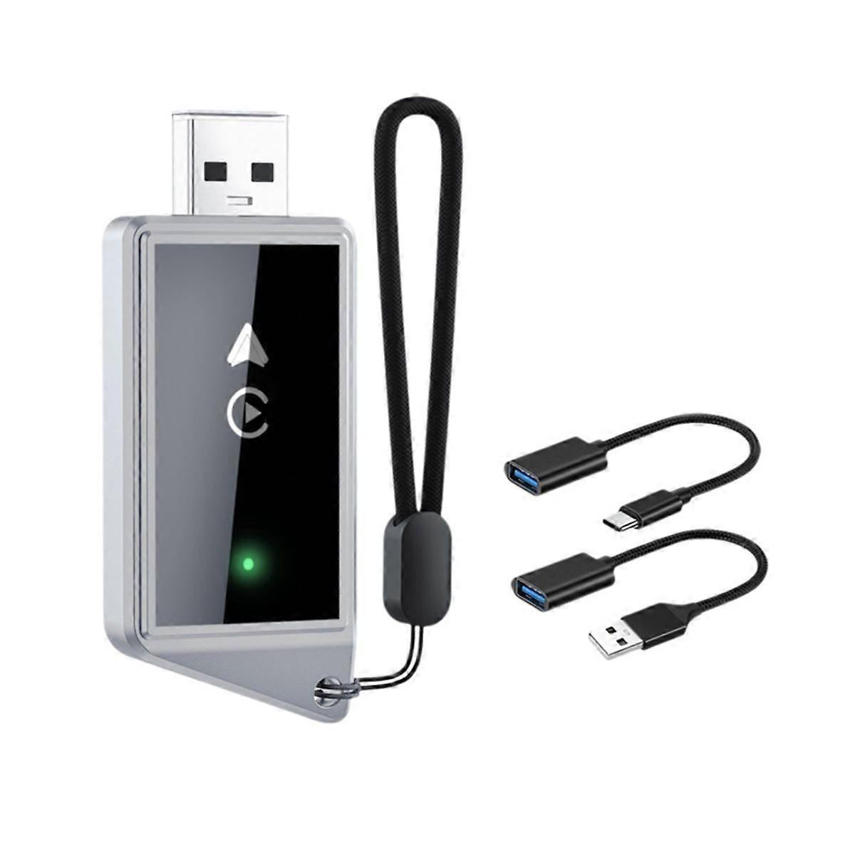 2IN1 Wireless CarPlay Android Auto Adapter BT5.2+2.4G 5.8G WIFI USB Dongle Smart Box Converts Wired 